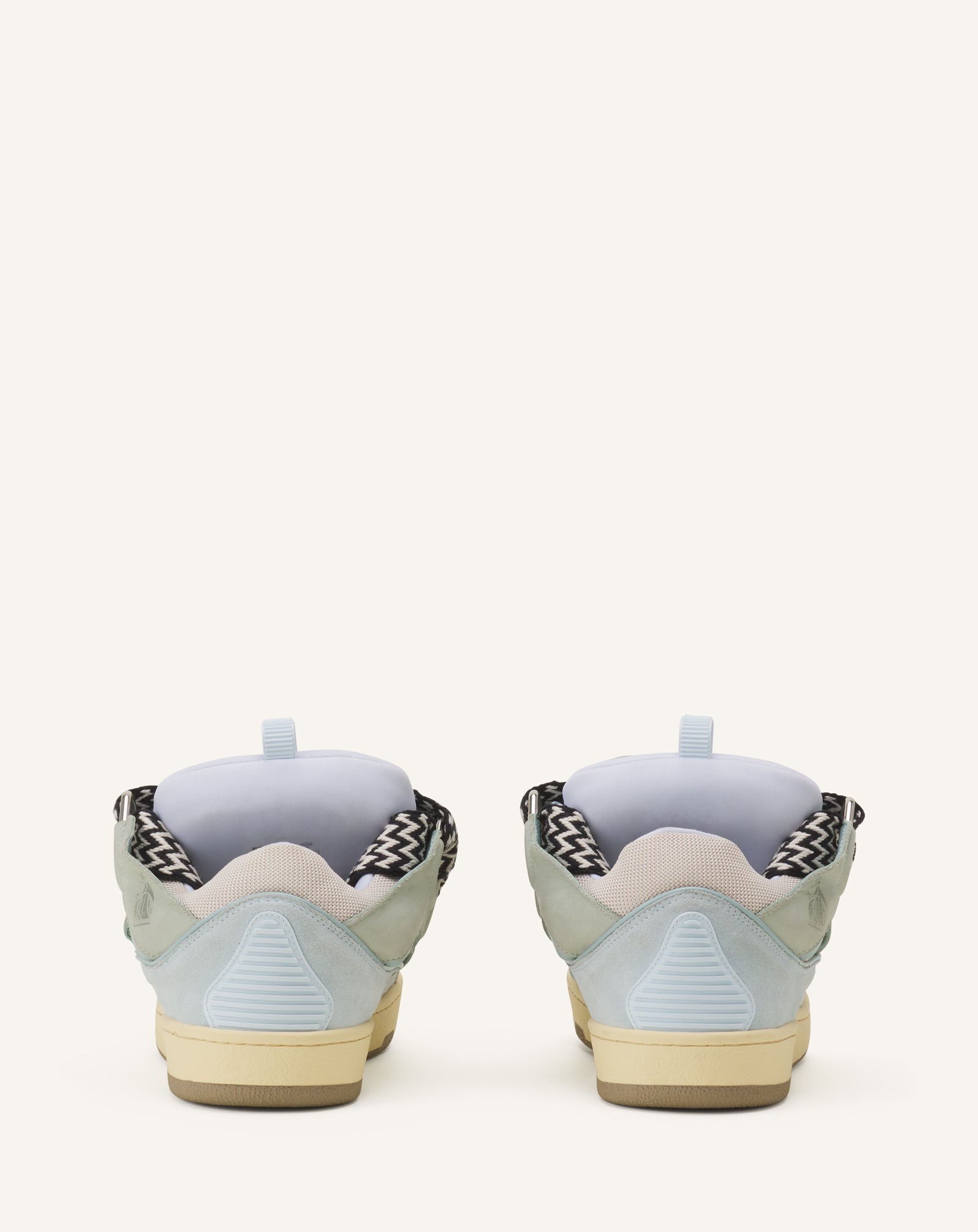 Blue Leather Curb Sneakers | Lanvin