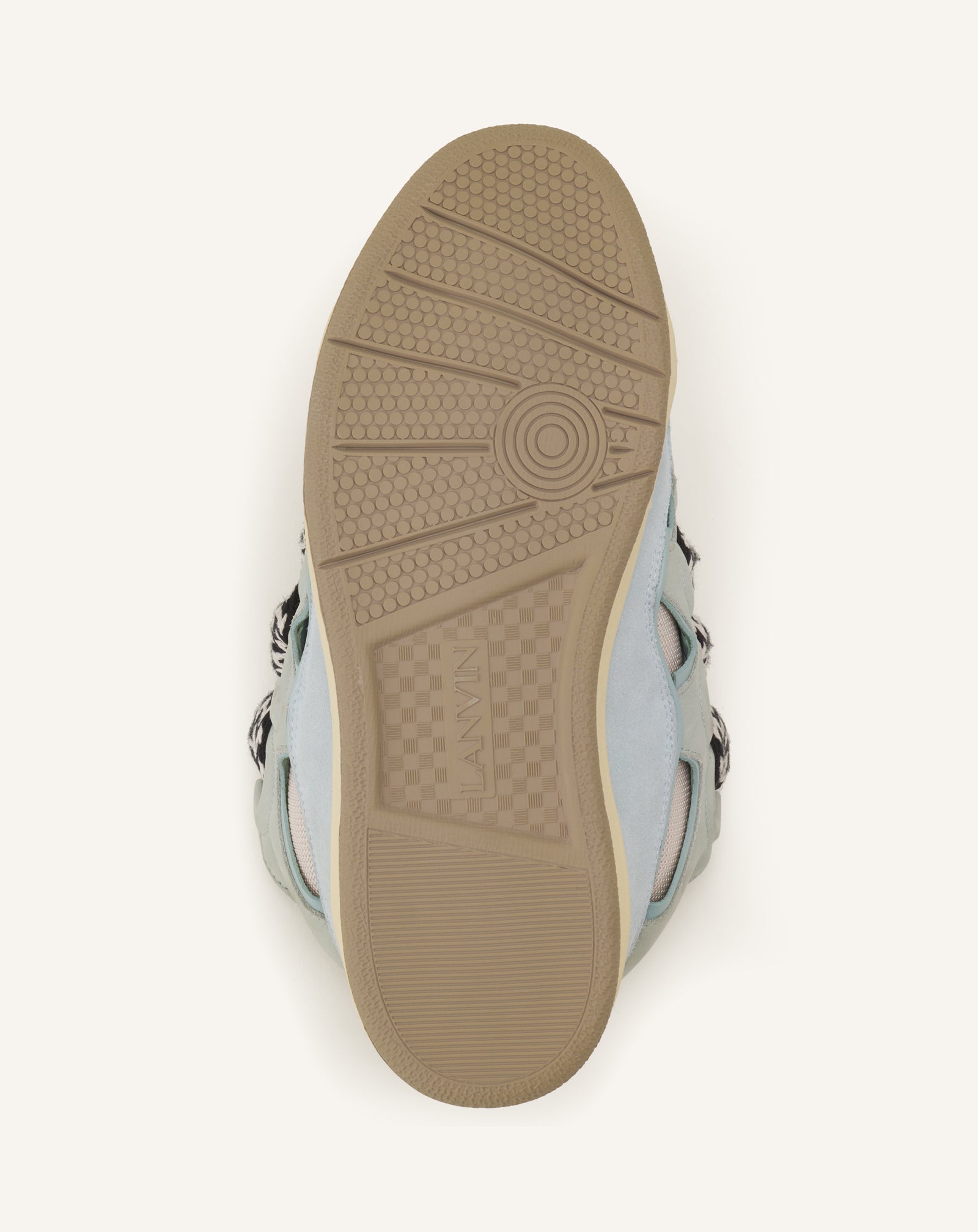 Blue Leather Curb Sneakers | Lanvin