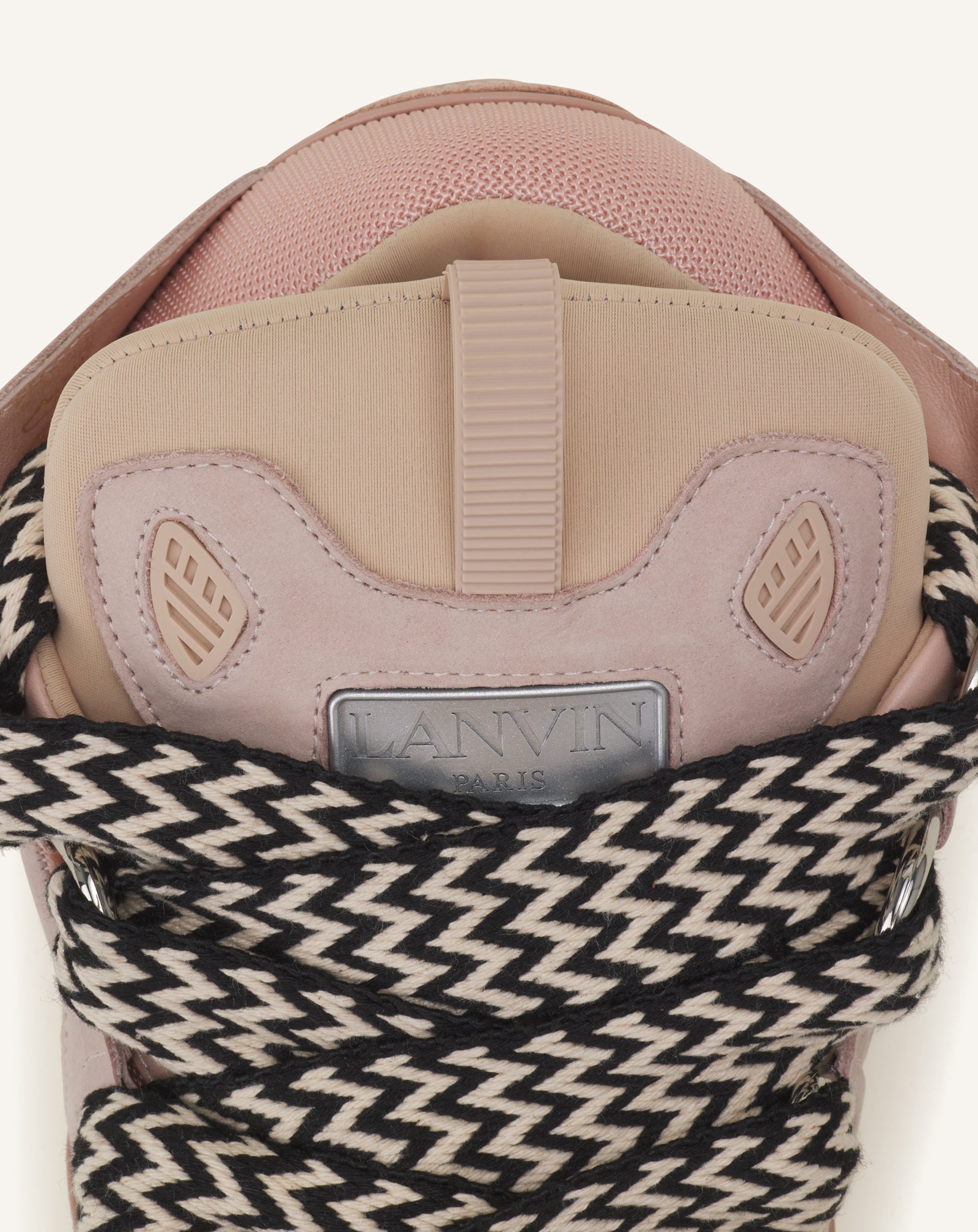 PINK CURB LEATHER SNEAKERS