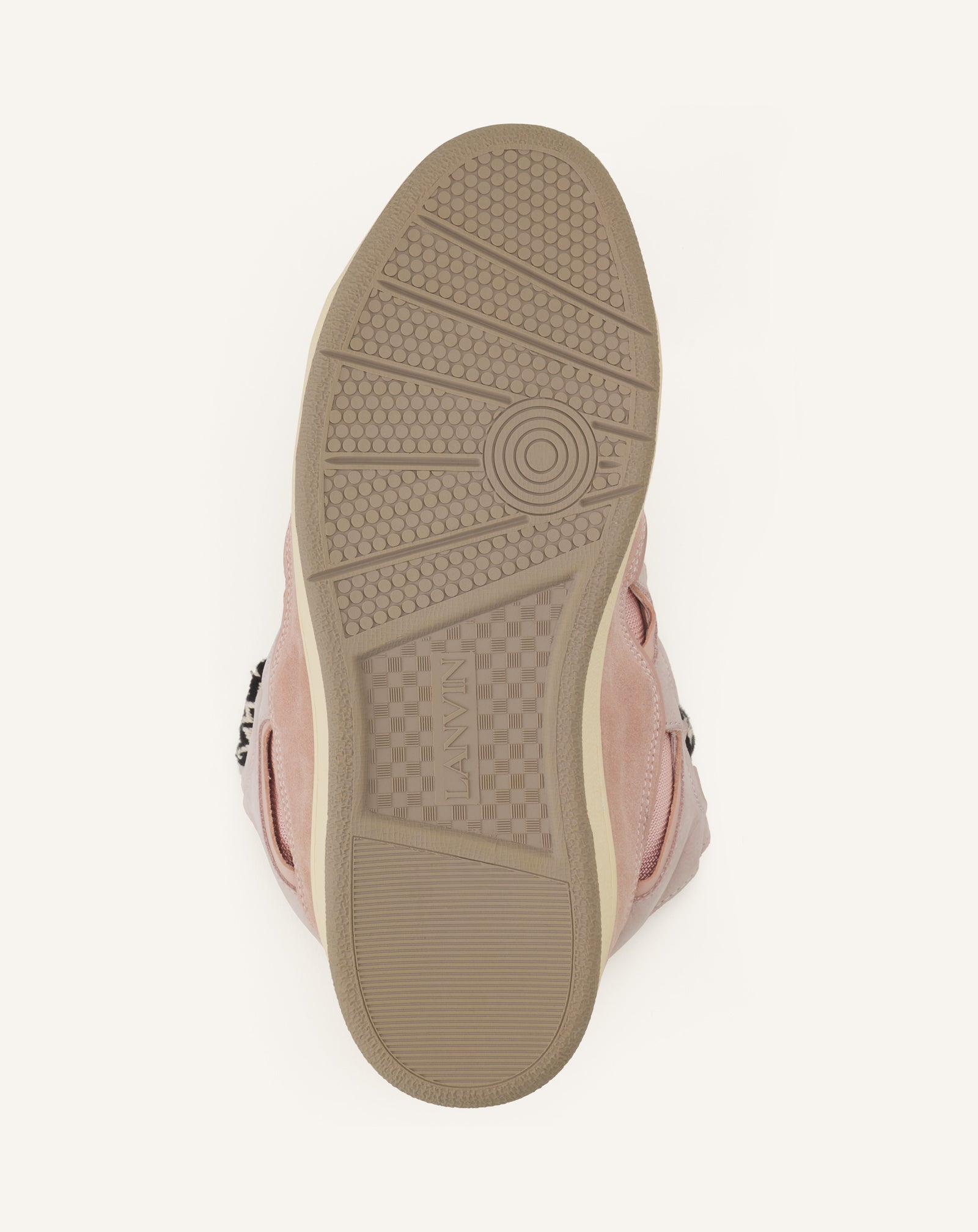 PINK CURB LEATHER SNEAKERS