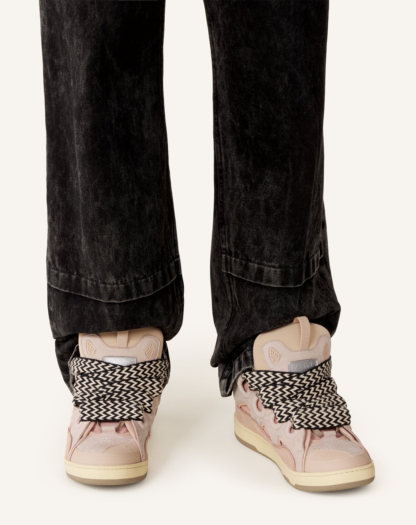 【新品未使用】20.7万LANVIN LEATHER CURB SNEAKERS Leather Curb Sneakers | Lanvin