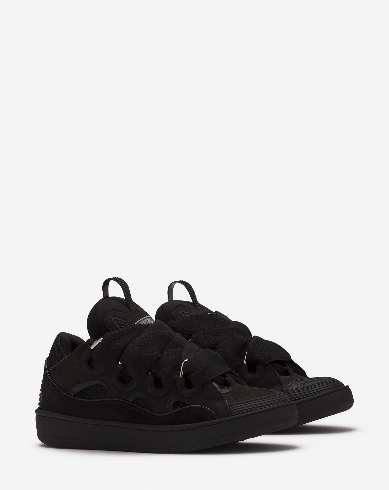 LEATHER CURB SNEAKERS