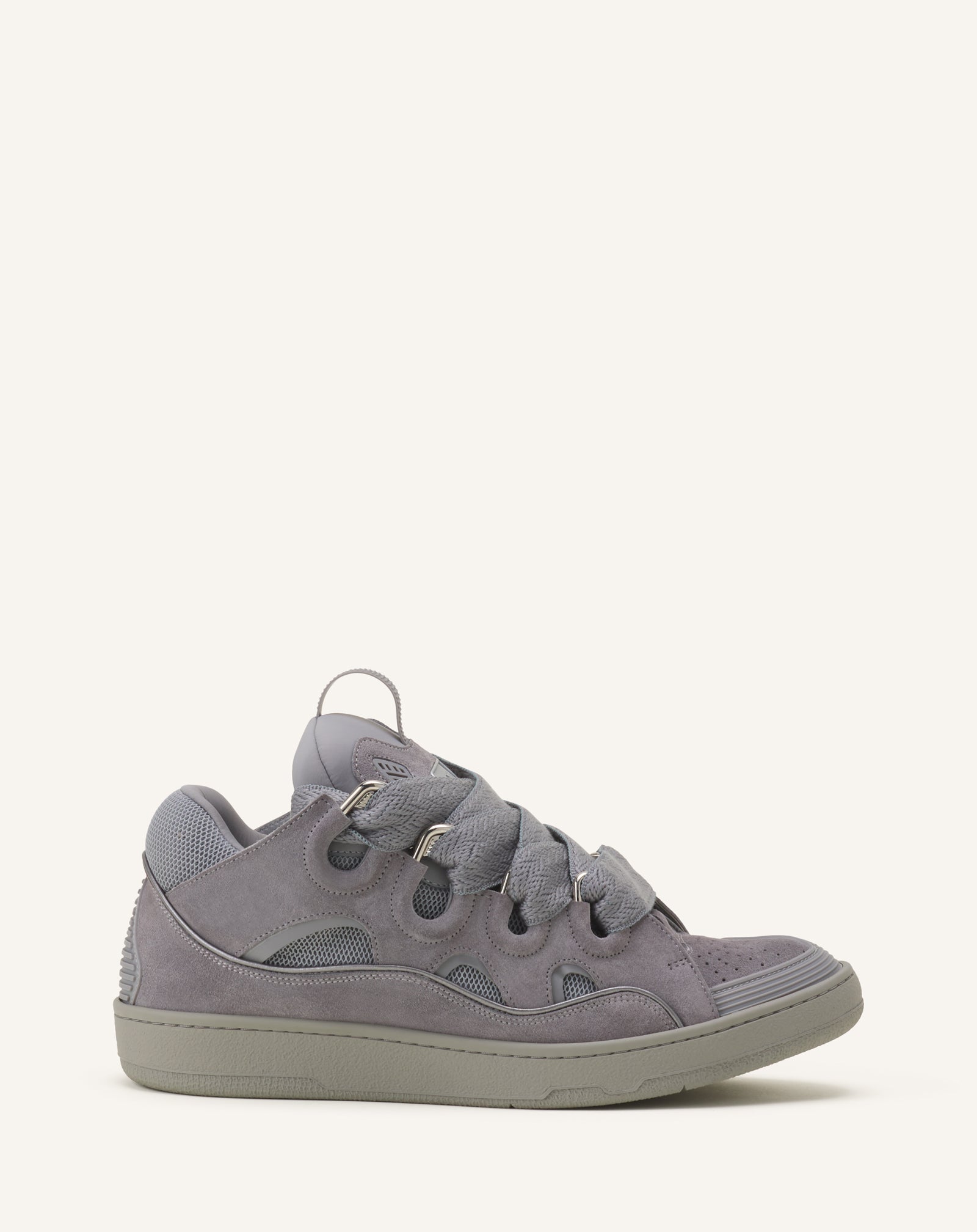 Blue Curb Sneakers In Monochrome Suede | Lanvin