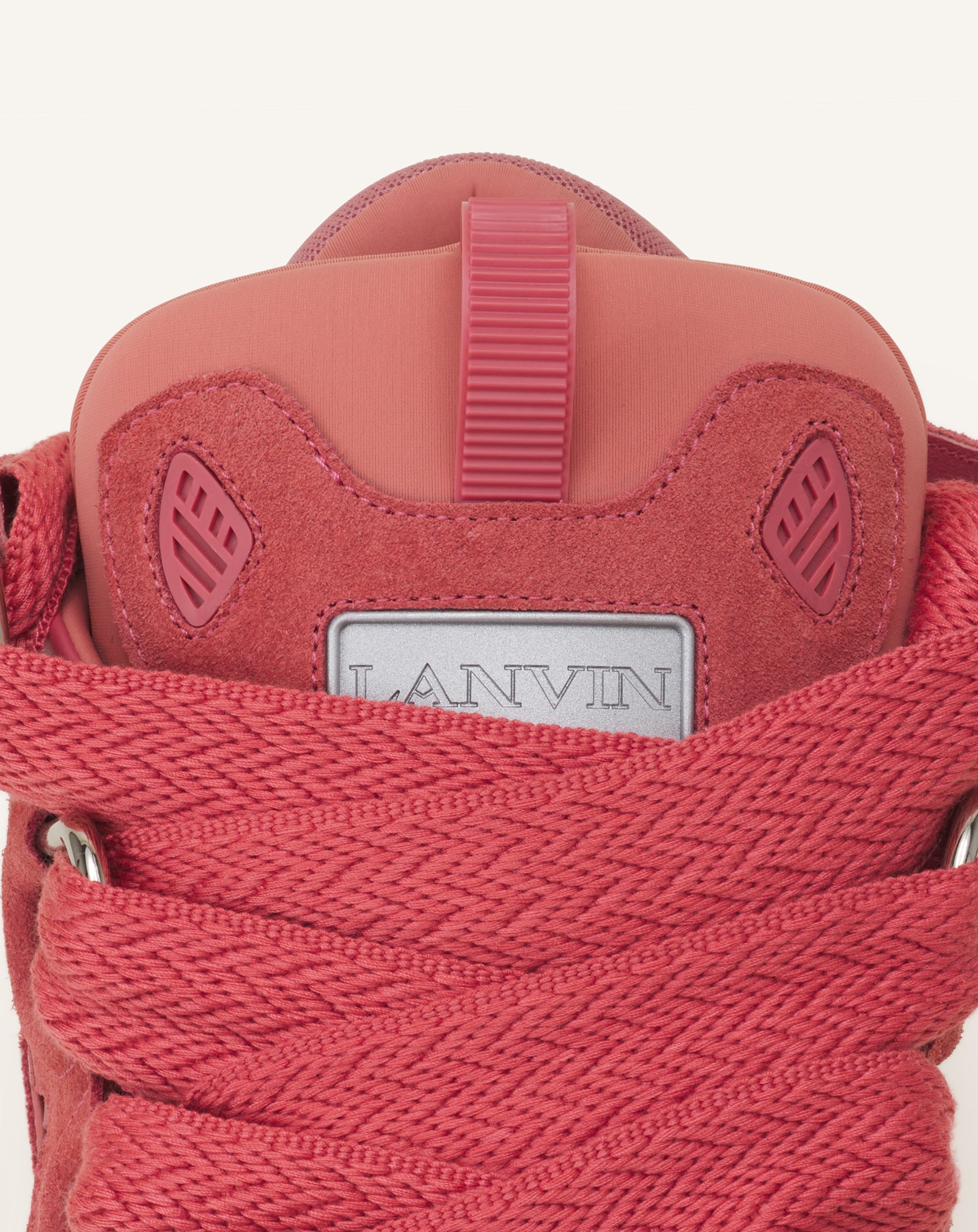 PINK CURB MONOCHROME SUEDE SNEAKERS