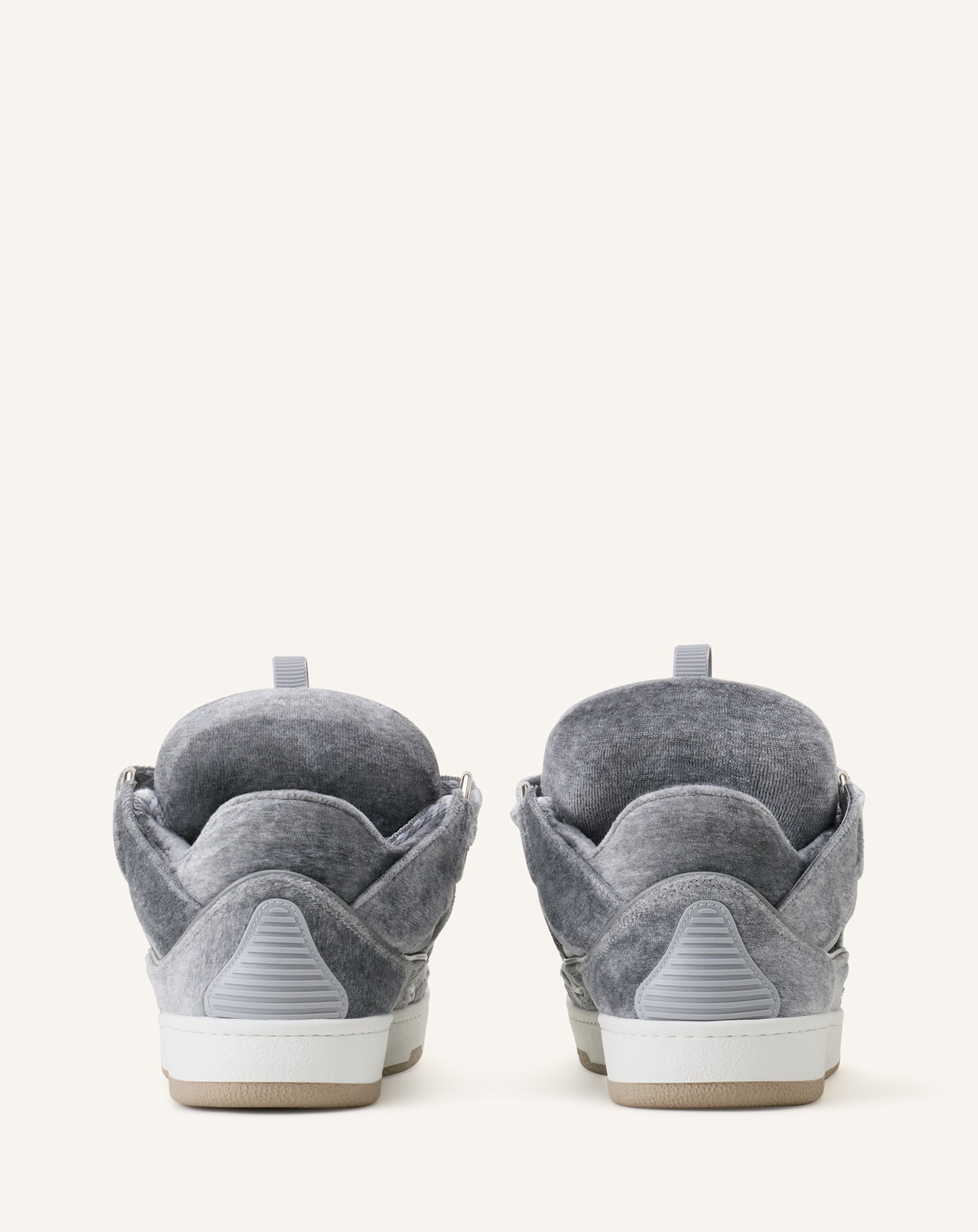 Grey Curb Sneakers In Jersey | Lanvin