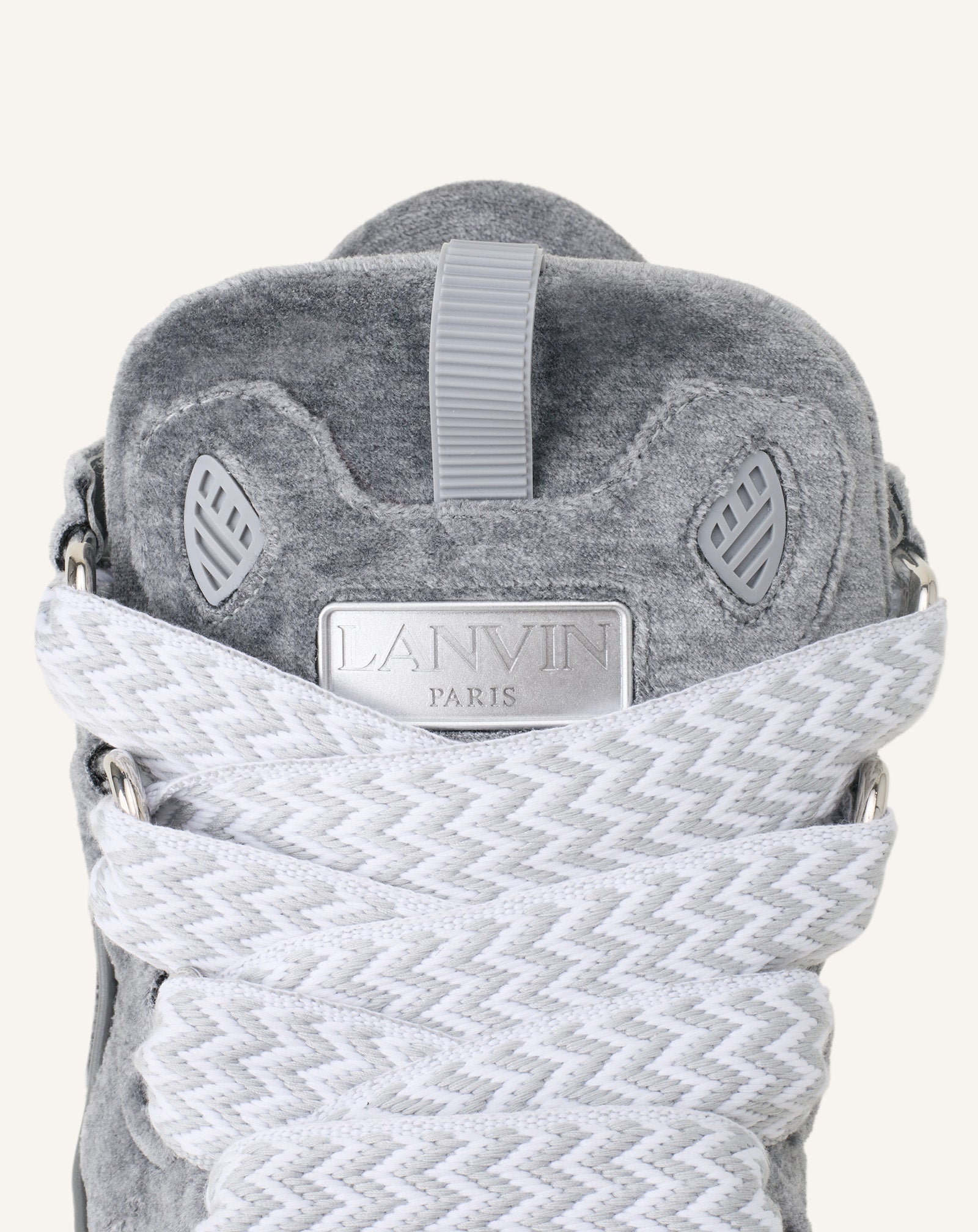 Grey Curb Sneakers In Jersey | Lanvin