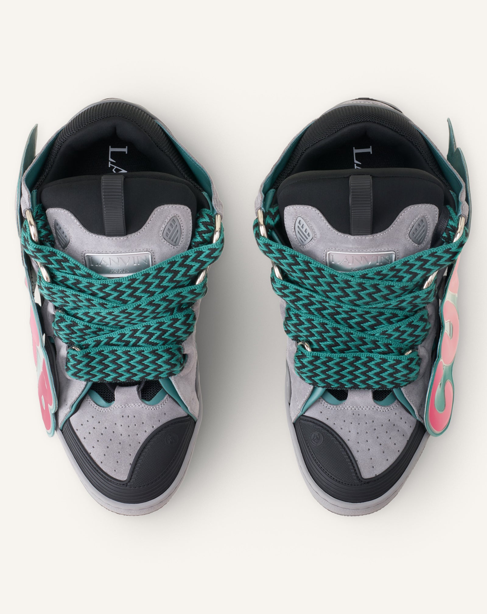 GREEN CURB PATCH  SNEAKERS IN LEATHER