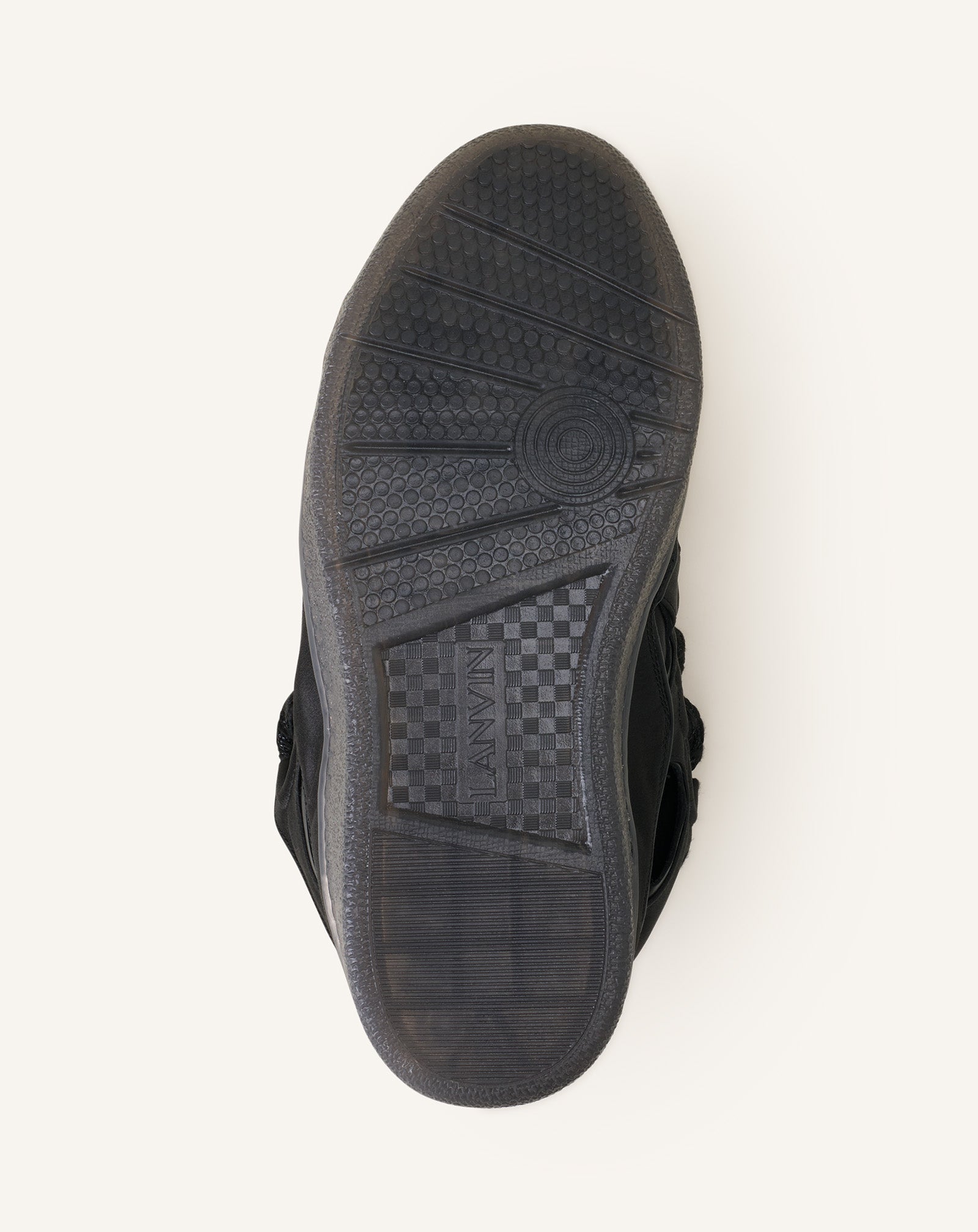 Black Curb Sneakers In Satin | Lanvin