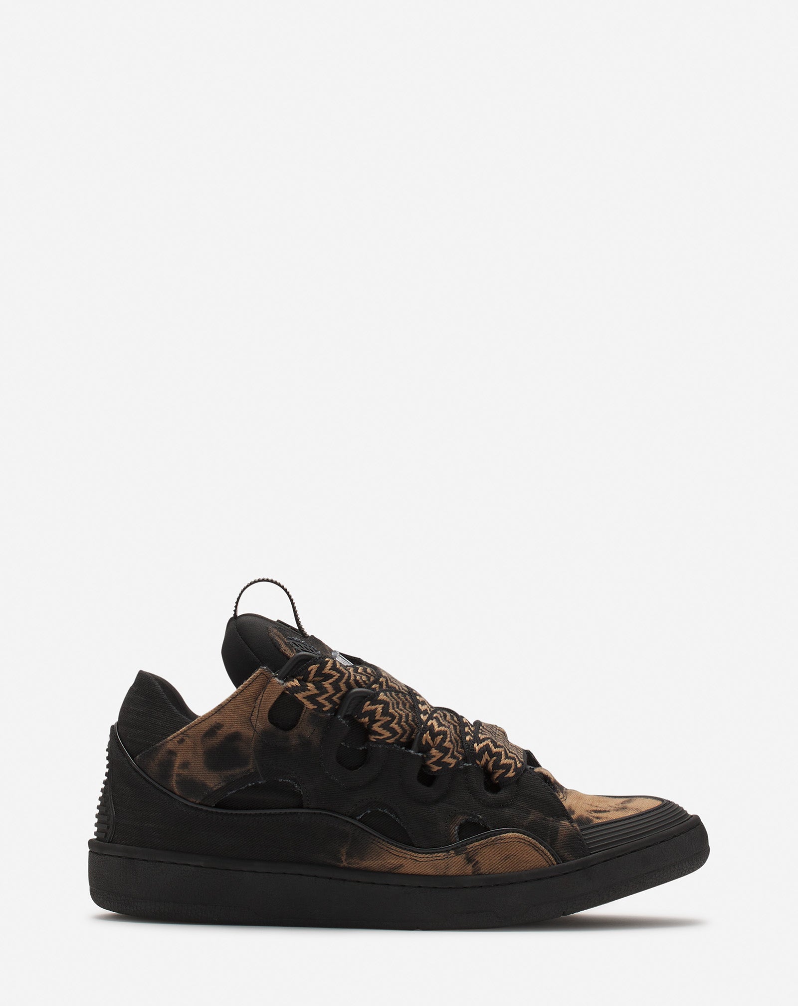 CURB WASHED DENIM SNEAKERS