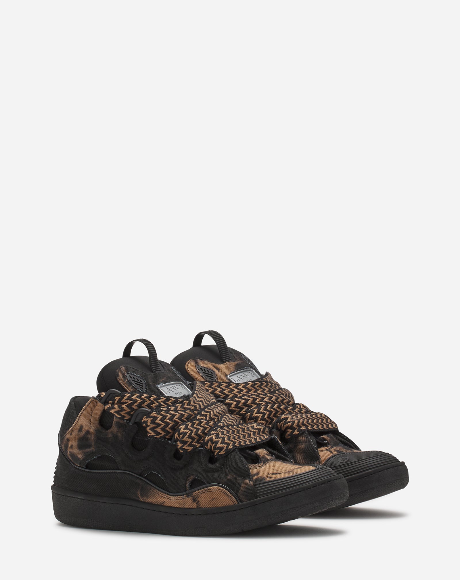 CURB WASHED DENIM SNEAKERS