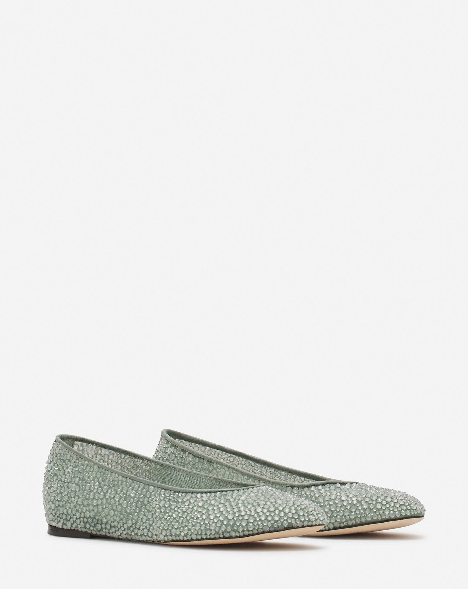MESH BALLERINA WITH RHINESTONES