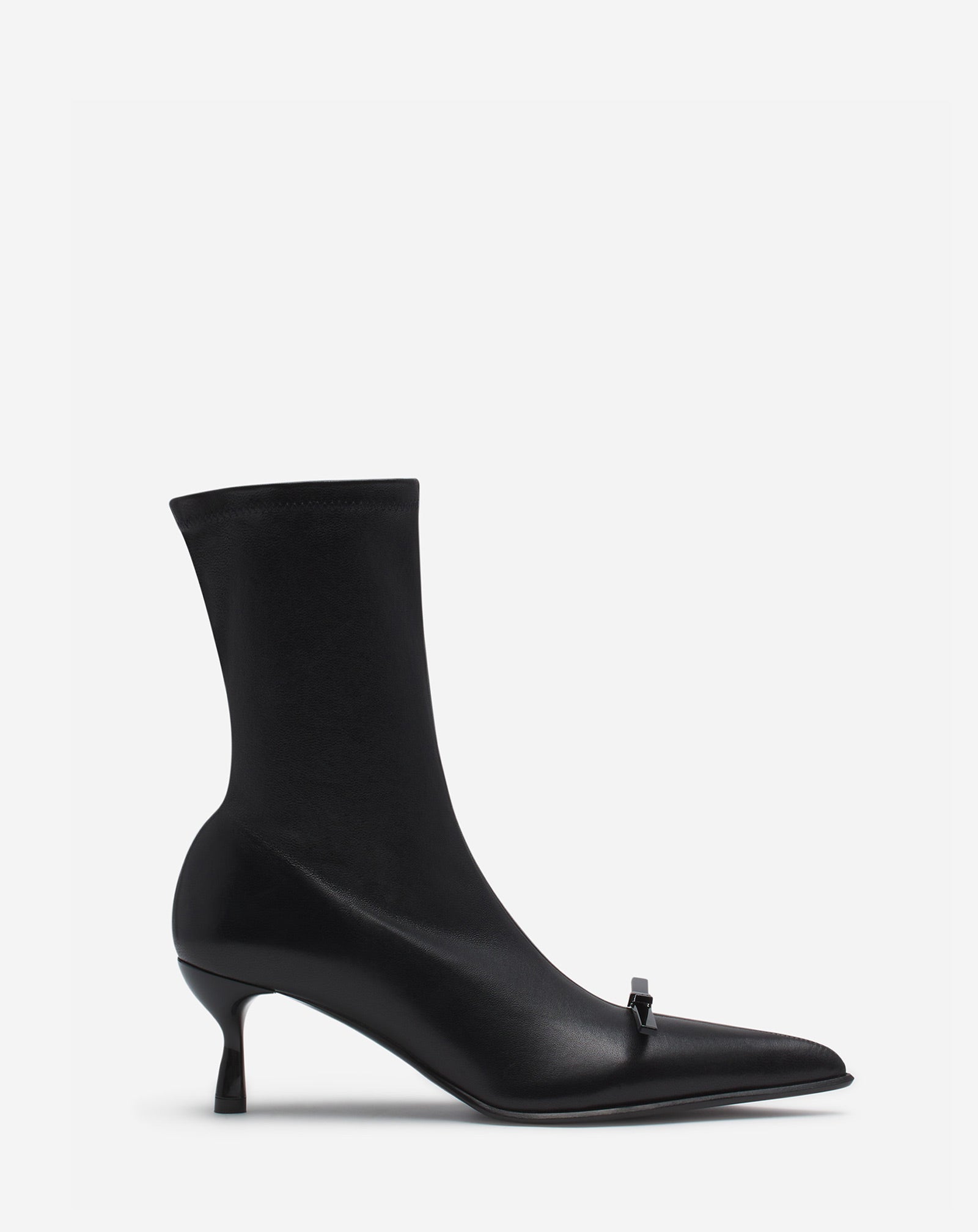 LANVIN BOW ANKLE BOOTS IN LEATHER