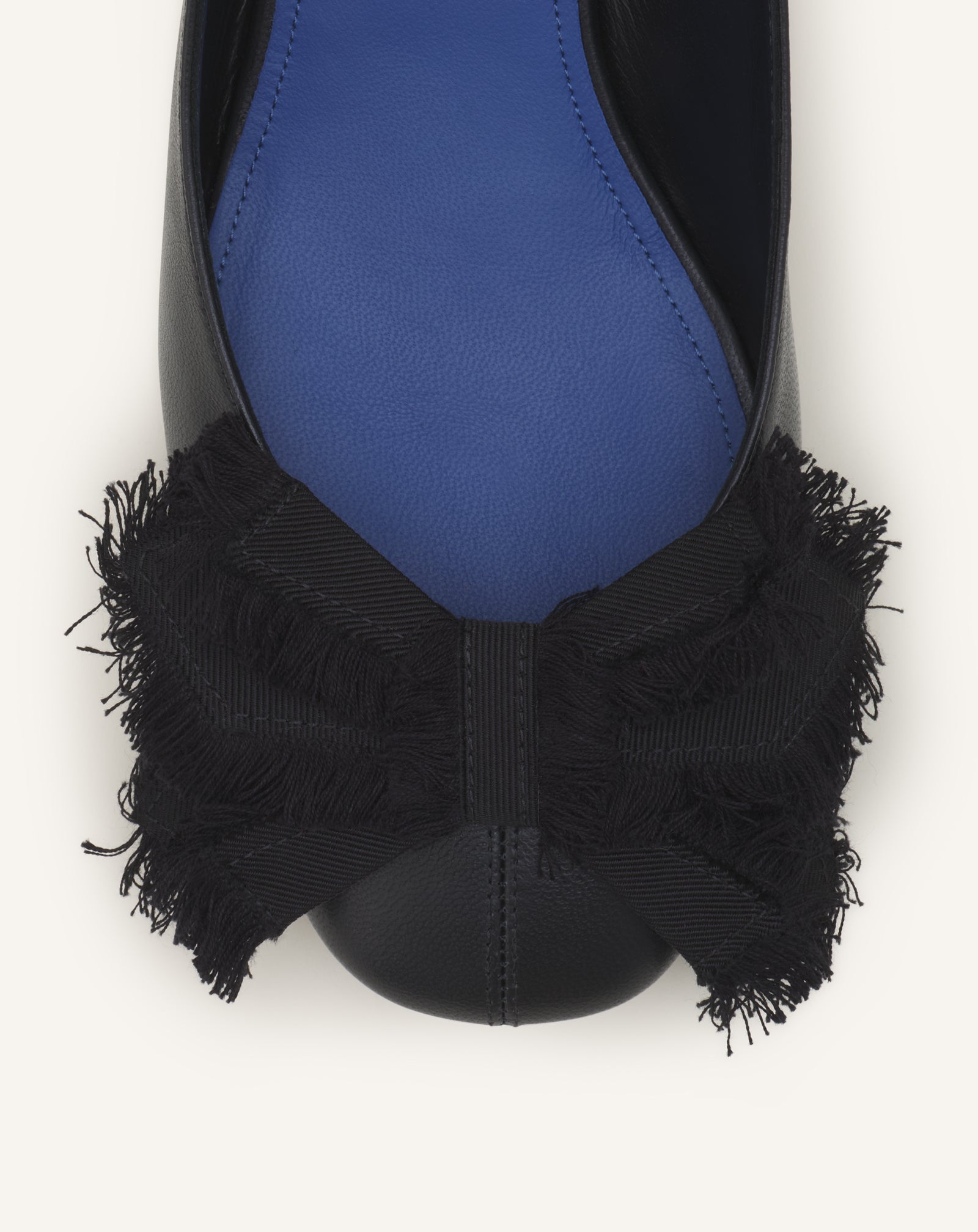 BLACK HEELED SLINGBACK BALLERINA IN LEATHER