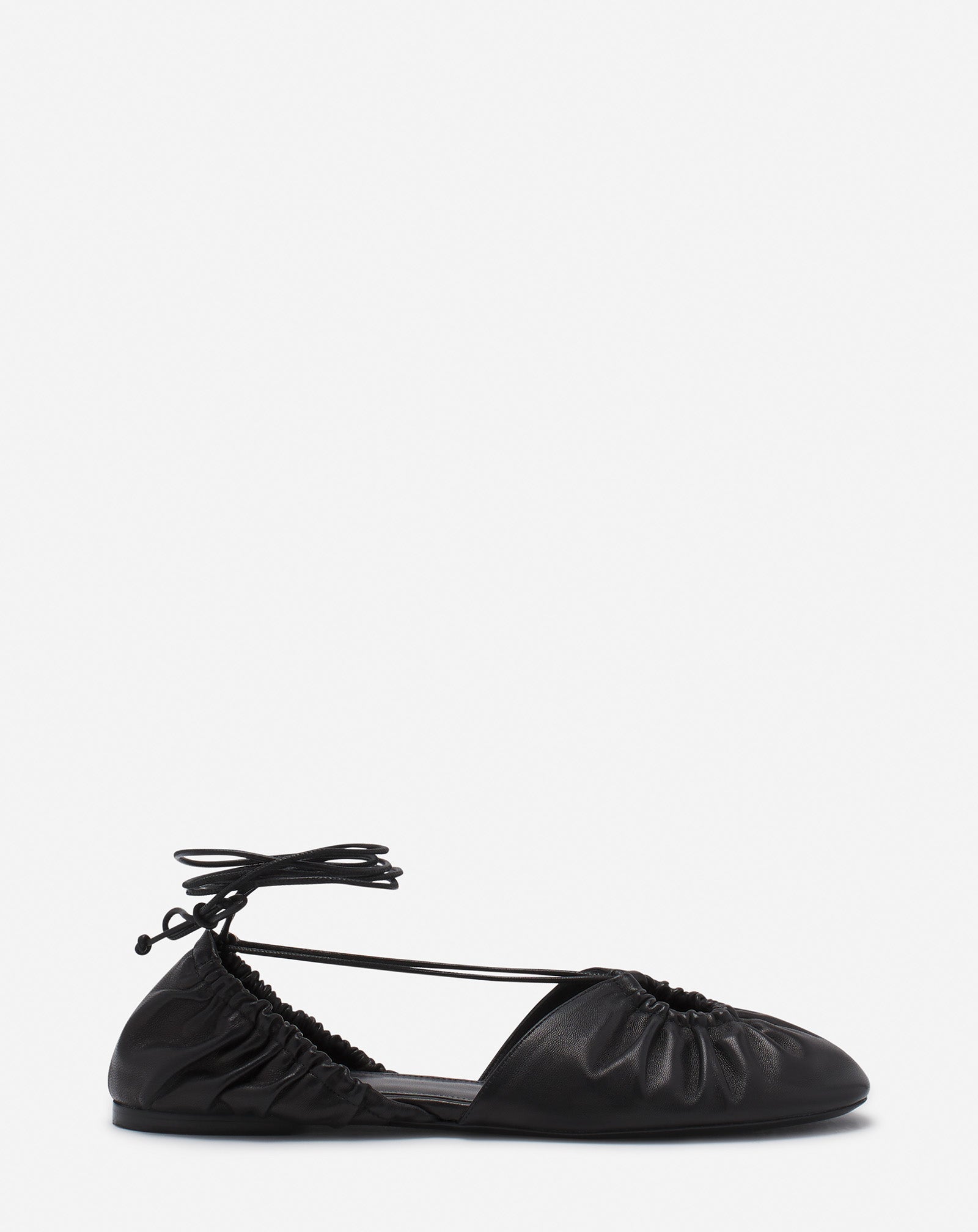 MESURE LACE-UP LEATHER BALLERINA