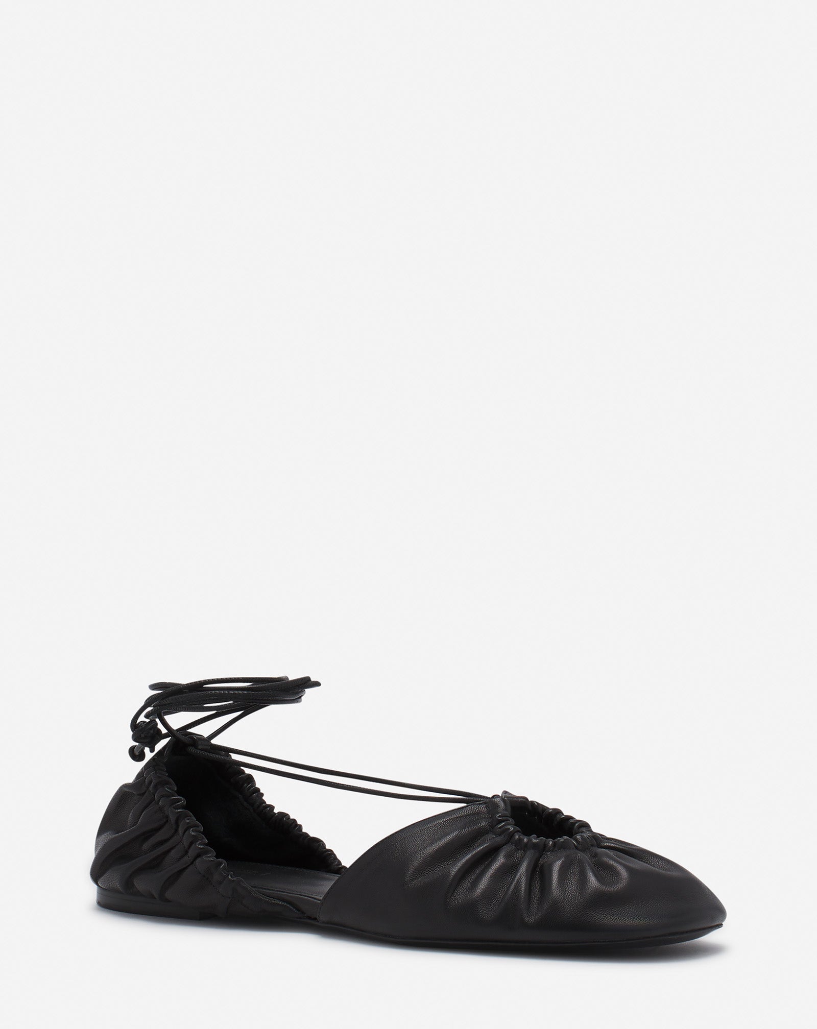 MESURE LACE-UP LEATHER BALLERINA