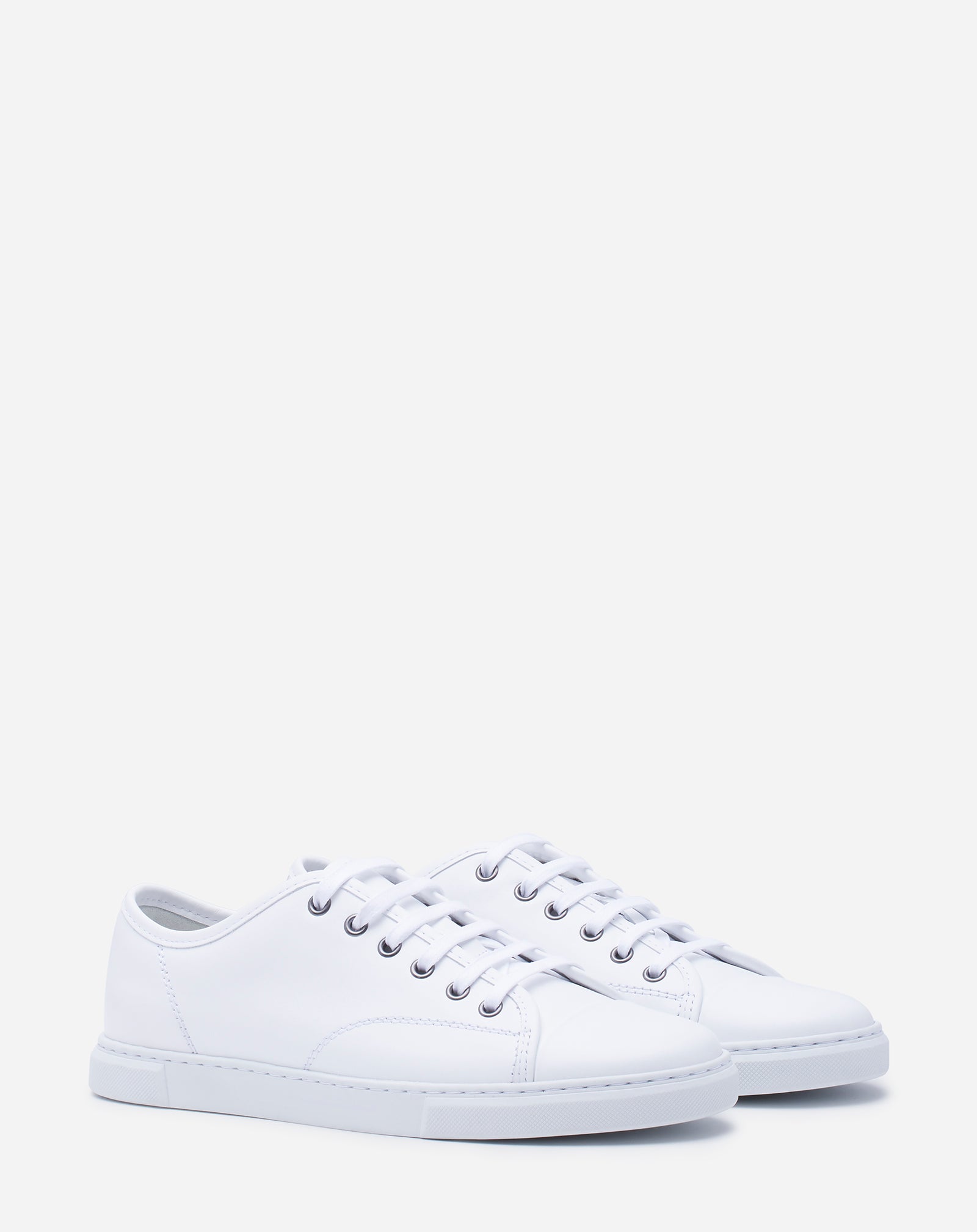 WHITE DBB1 LEATHER SNEAKERS