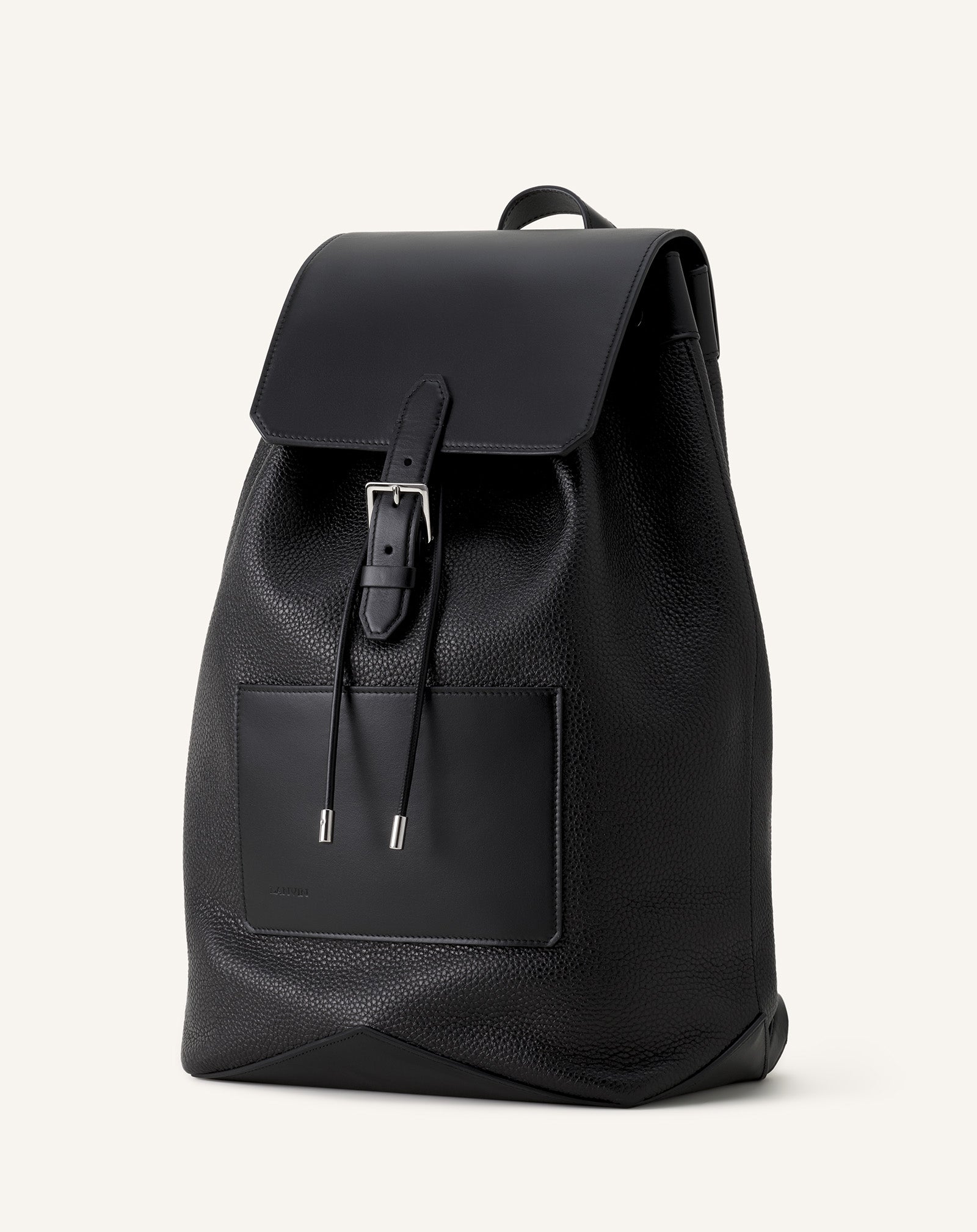 Sac À Dos Zaino En Cuir Black | Lanvin