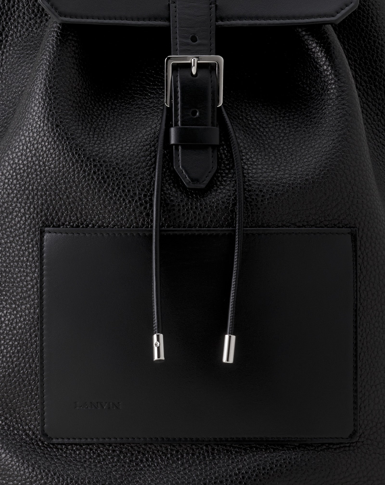 Sac À Dos Zaino En Cuir Black | Lanvin