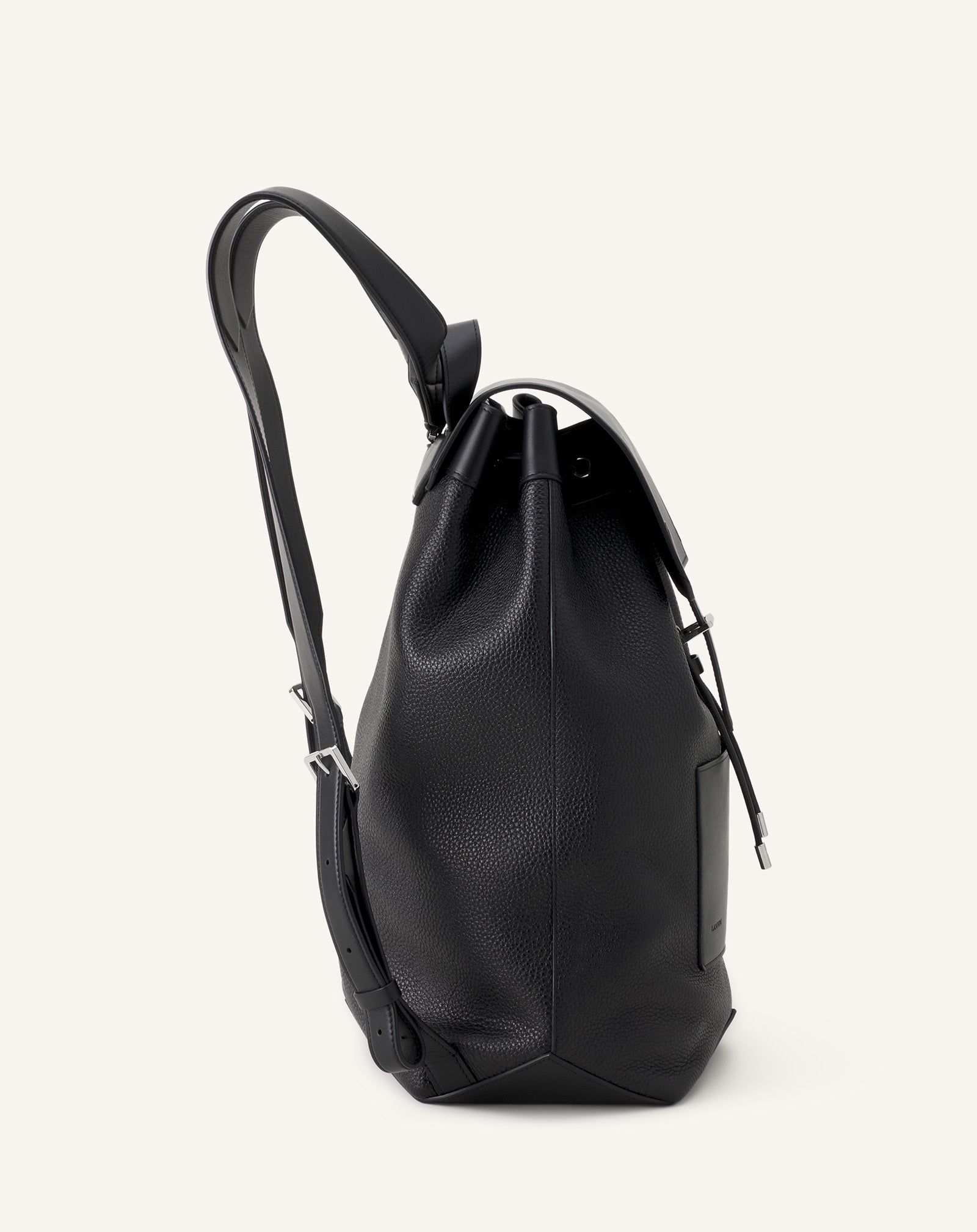 Sac À Dos Zaino En Cuir Black | Lanvin