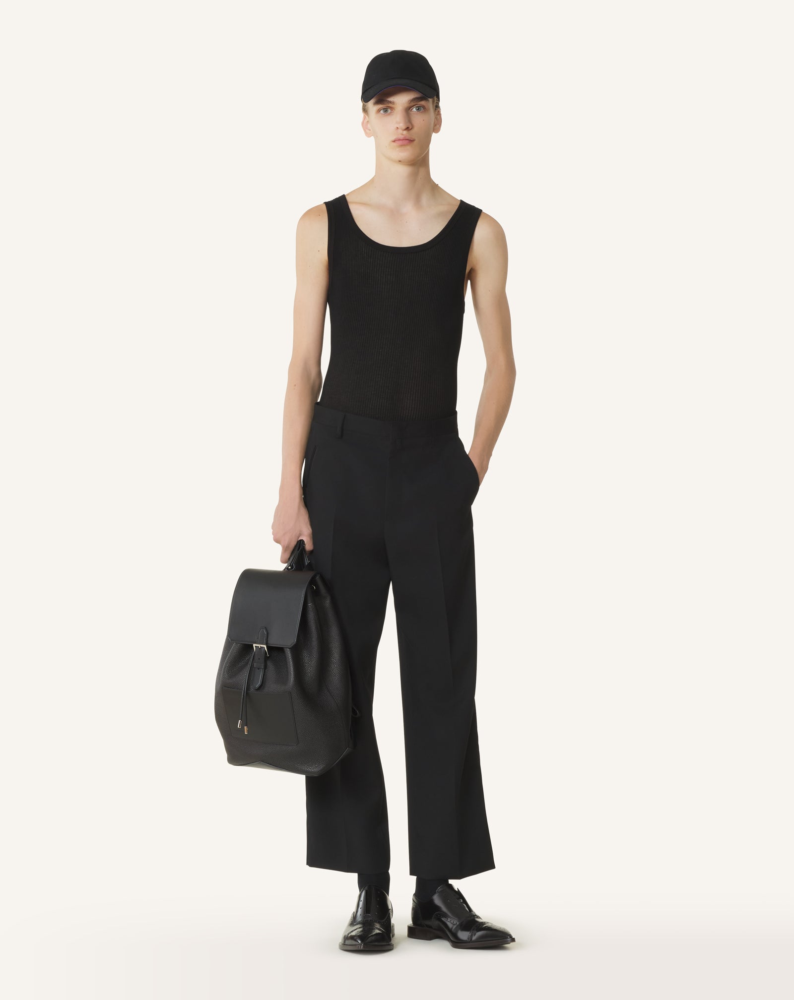 Sac À Dos Zaino En Cuir Black | Lanvin