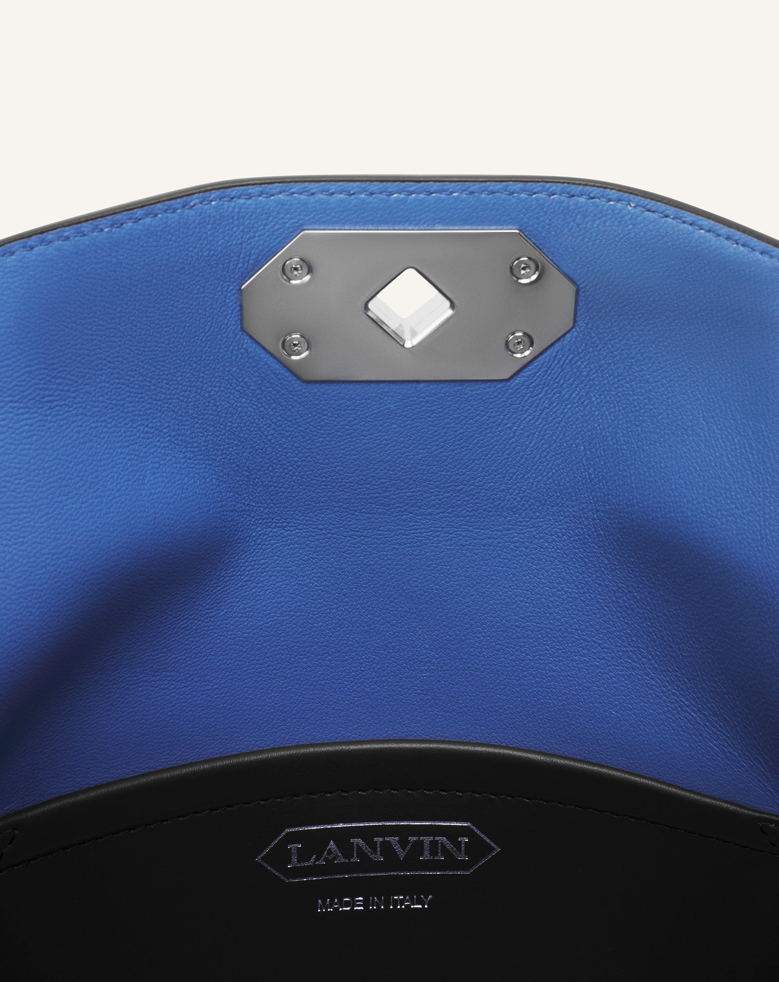 BLACK COMPAGNON CLUTCH BAG IN LEATHER