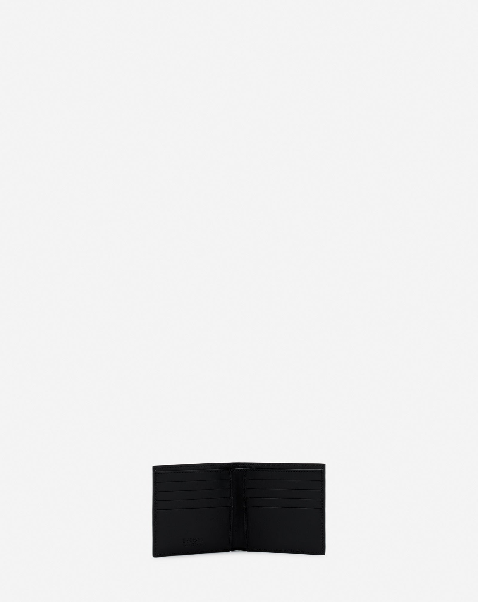 BLACK LANVIN SIGNATURE LEATHER WALLET