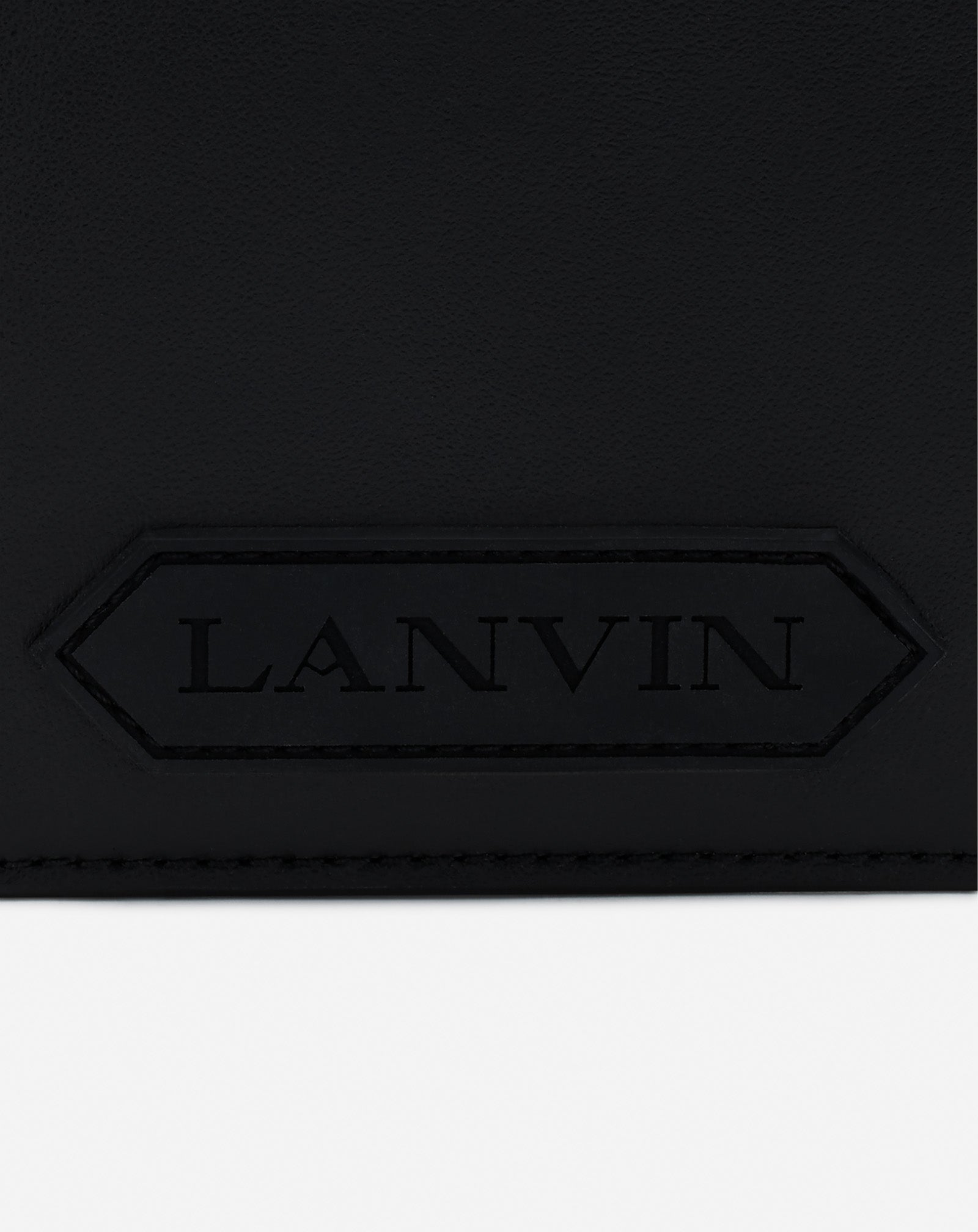 BLACK LANVIN SIGNATURE LEATHER WALLET