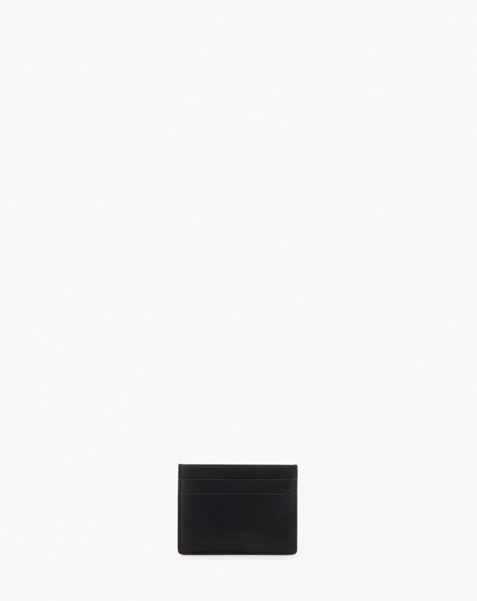 BLACK LANVIN SIGNATURE LEATHER CARDHOLDER