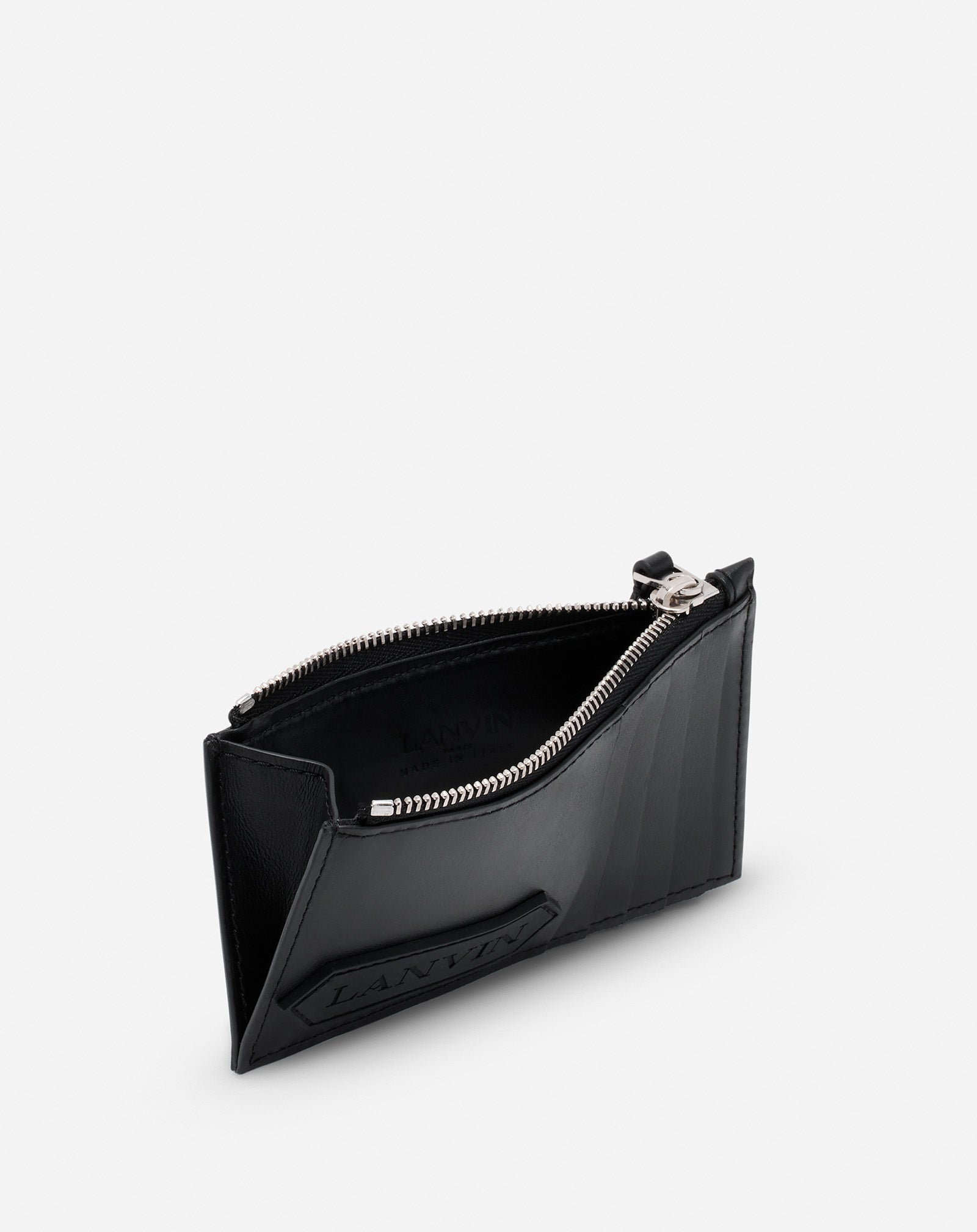 BLACK LANVIN SIGNATURE LEATHER CARDHOLDER