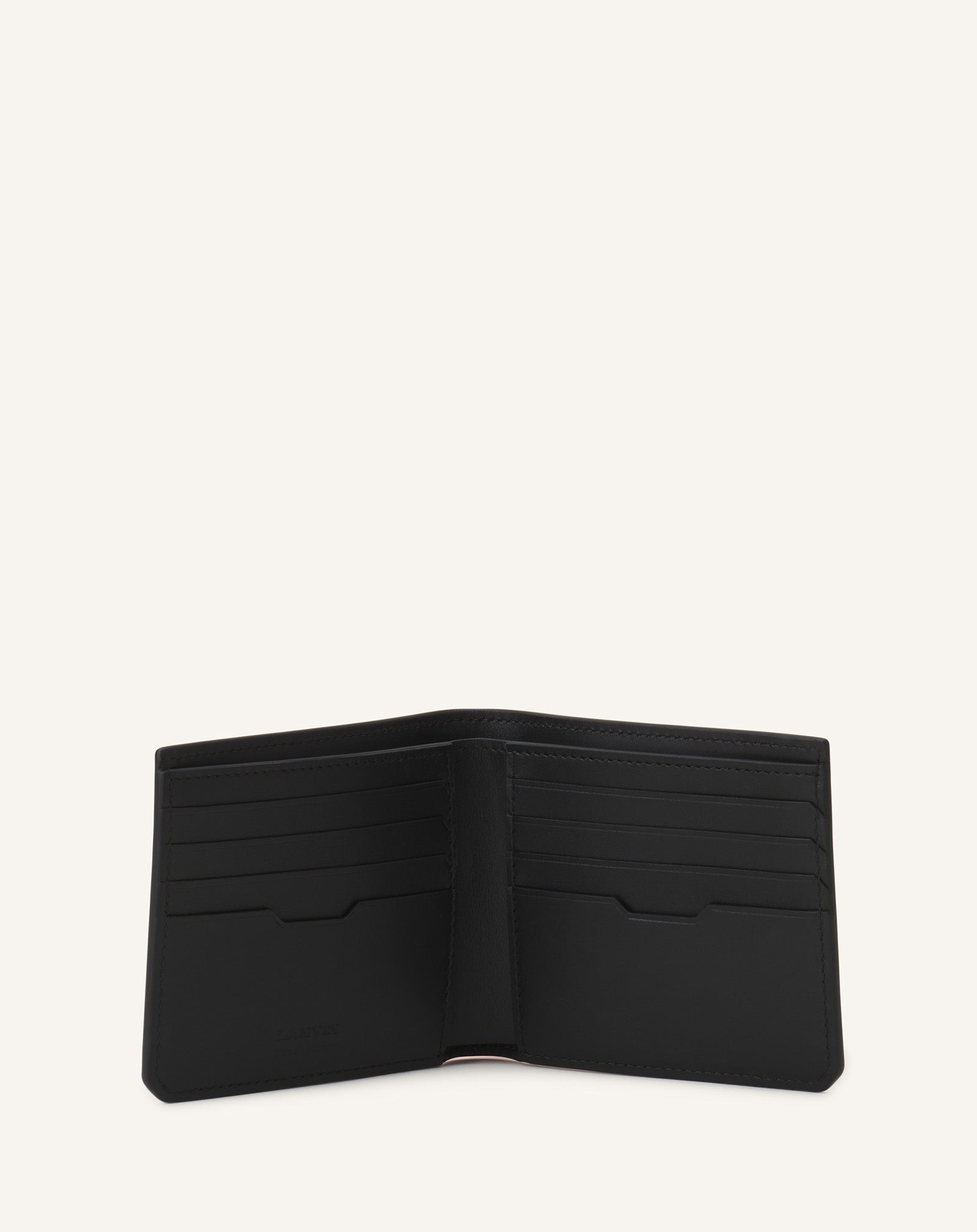 Black Compagnon Leather Wallet | Lanvin