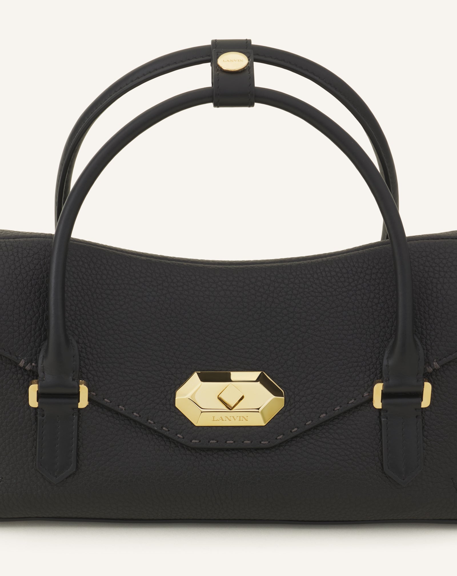BLACK LE CONFIDENT BY LANVIN 26 LEATHER BAG