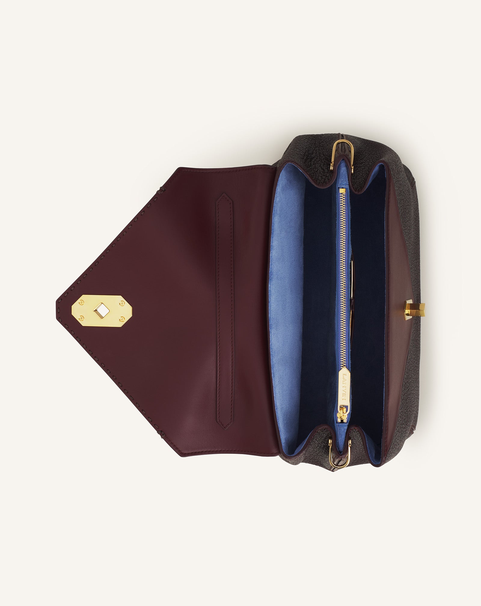 BROWN LE CONFIDENT BY LANVIN LEATHER BAG