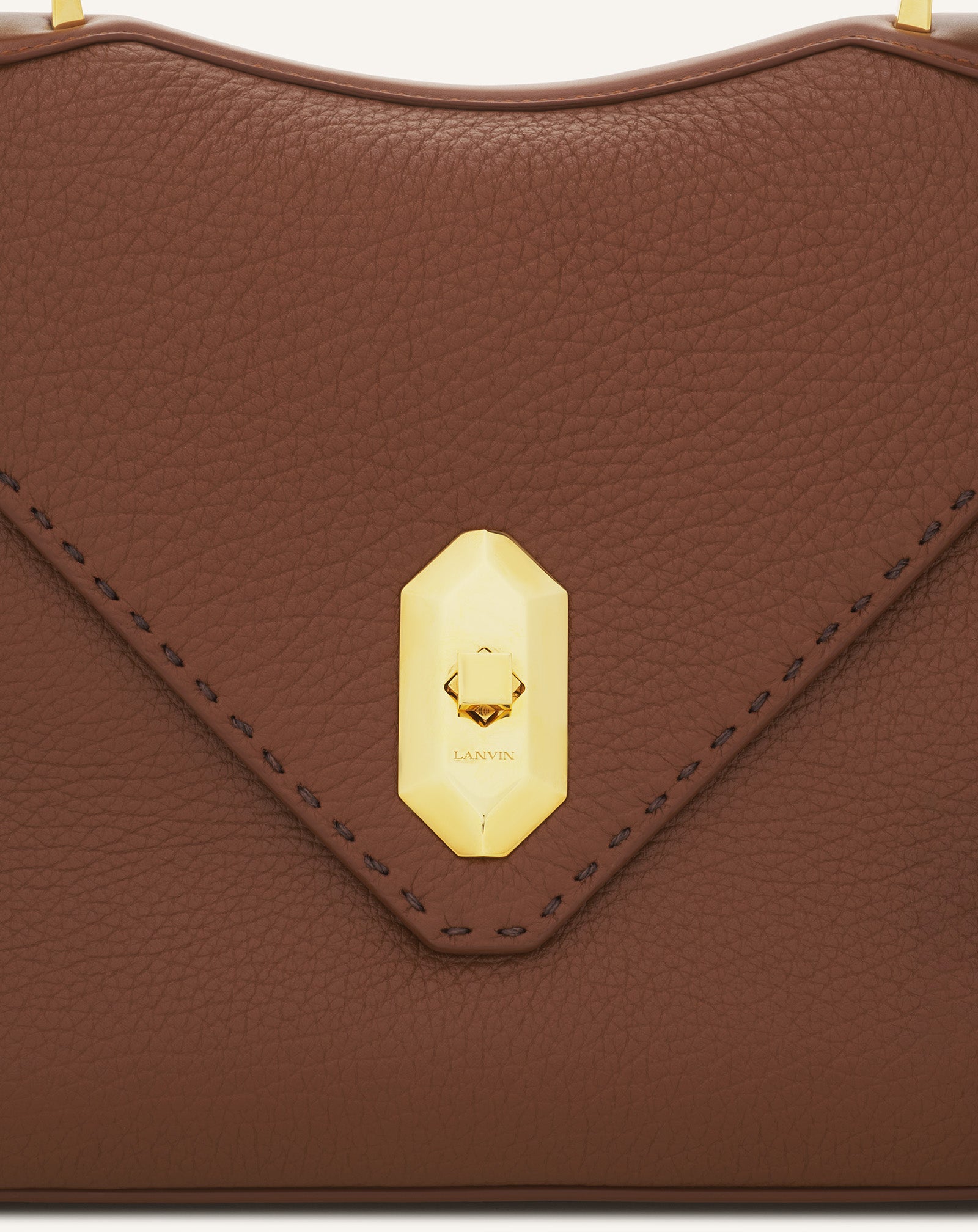BROWN LE CONFIDENT BY LANVIN LEATHER BAG