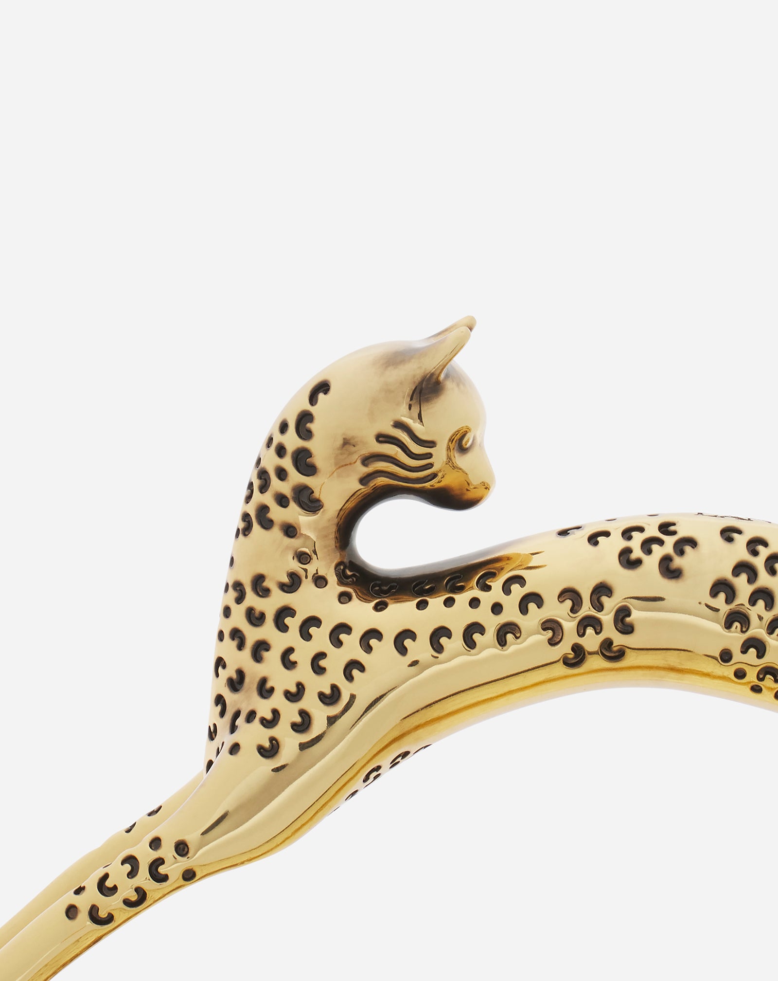 SILVER NANO PENCIL CAT BAG IN CRACKLED METALLIC LEATHER