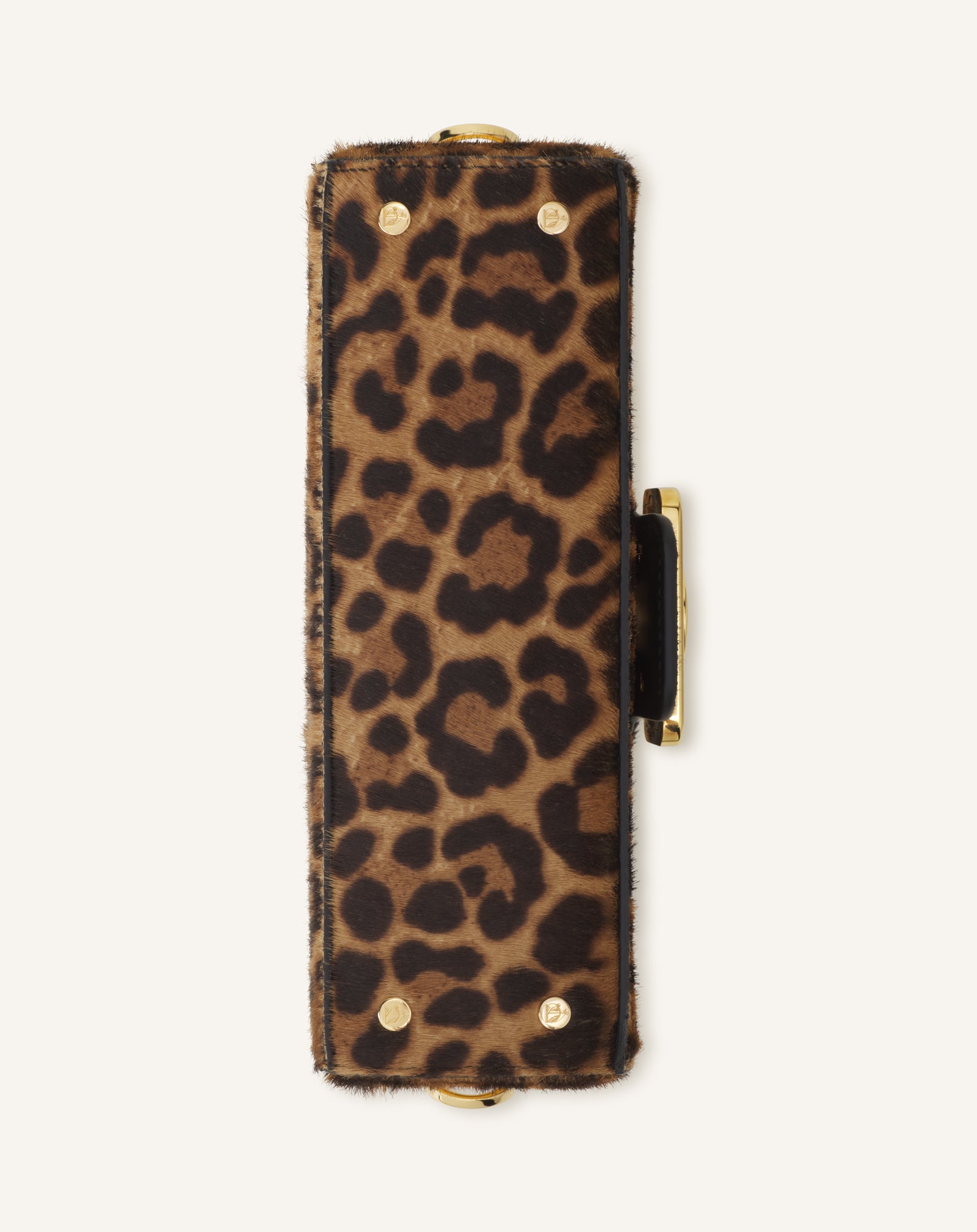BEIGE PENCIL CAT NANO BAG IN LEOPARD PRINT