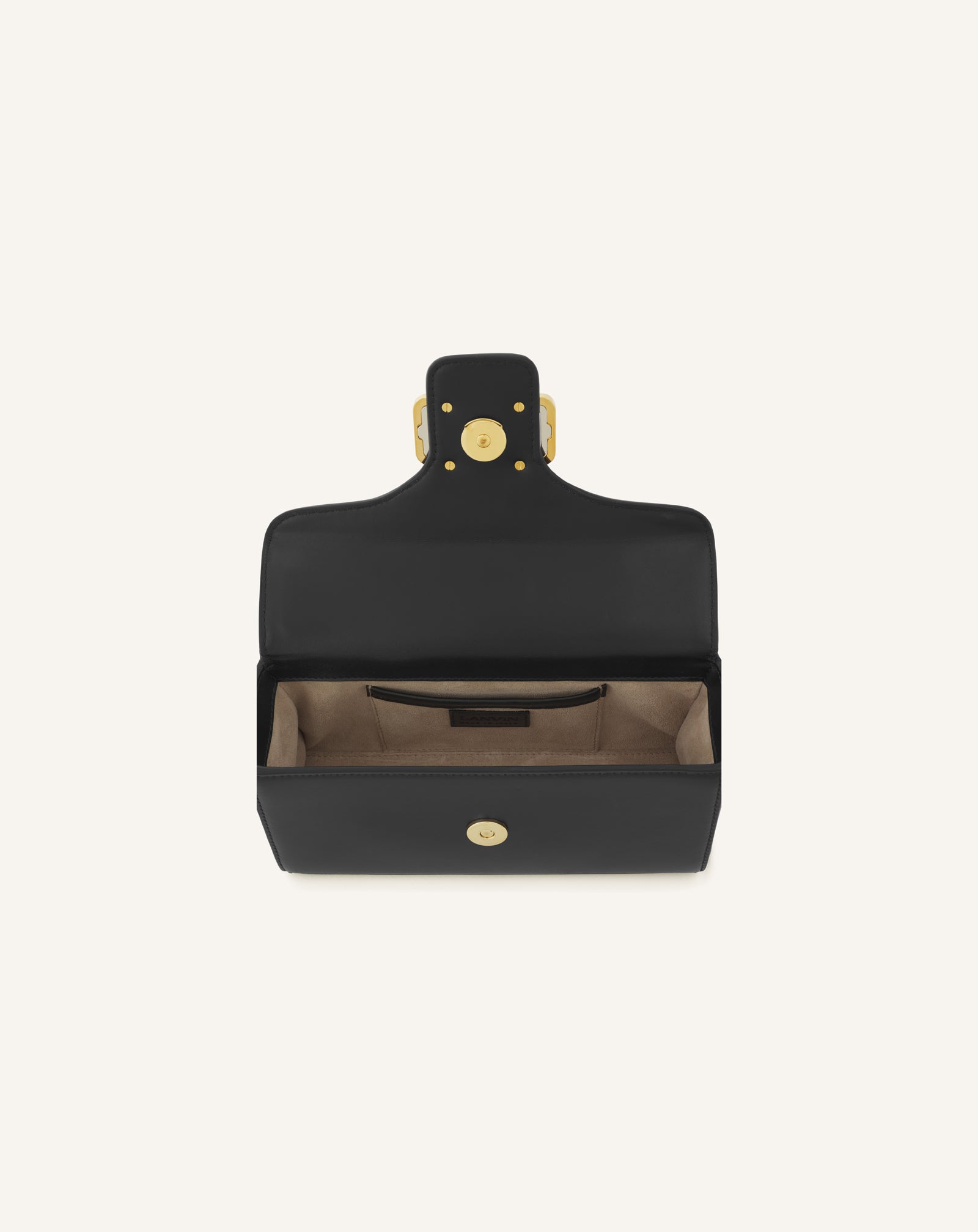 BLACK NANO PENCIL CAT LEATHER BAG