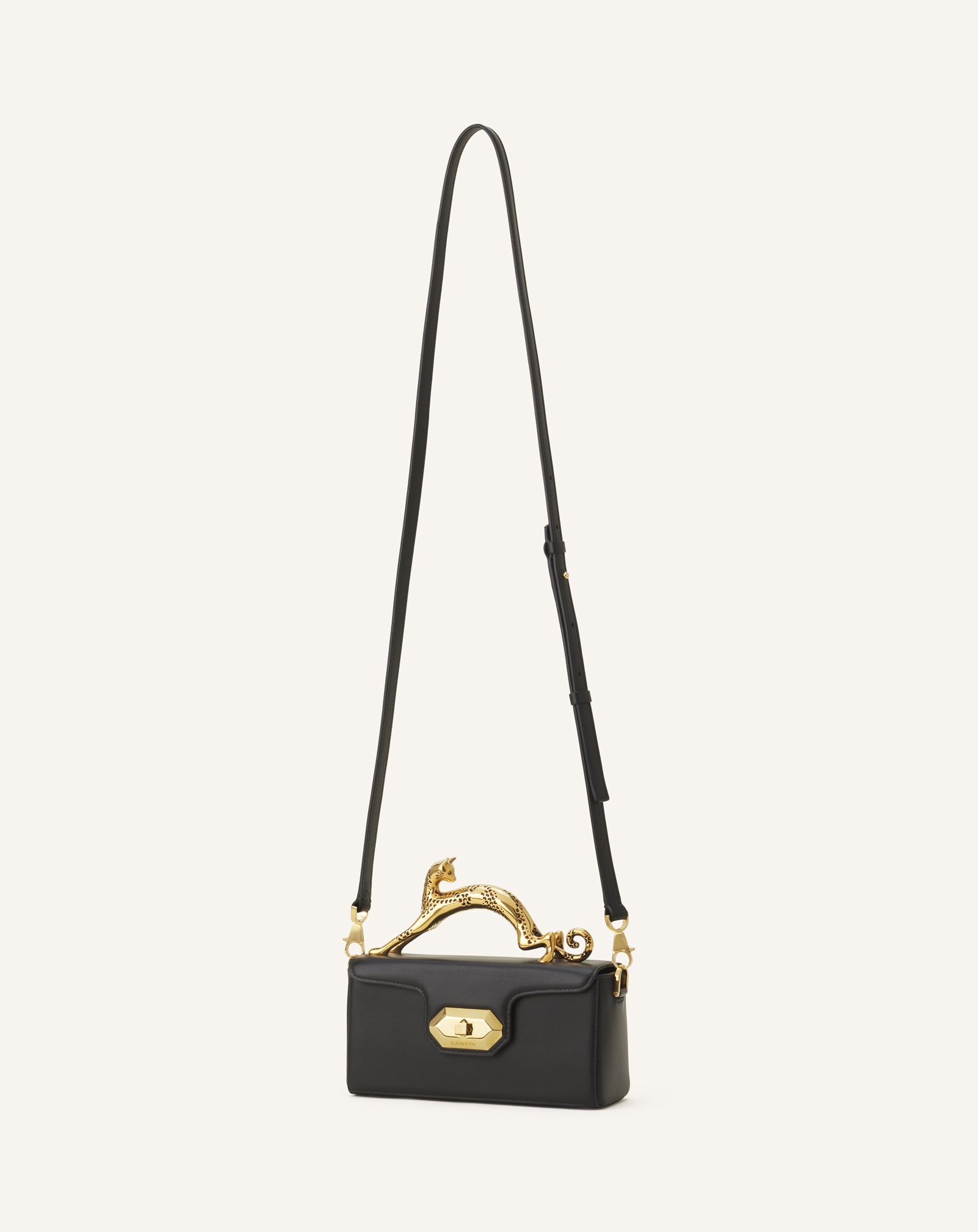 Black Pencil Cat Nano Bag In Leather | Lanvin