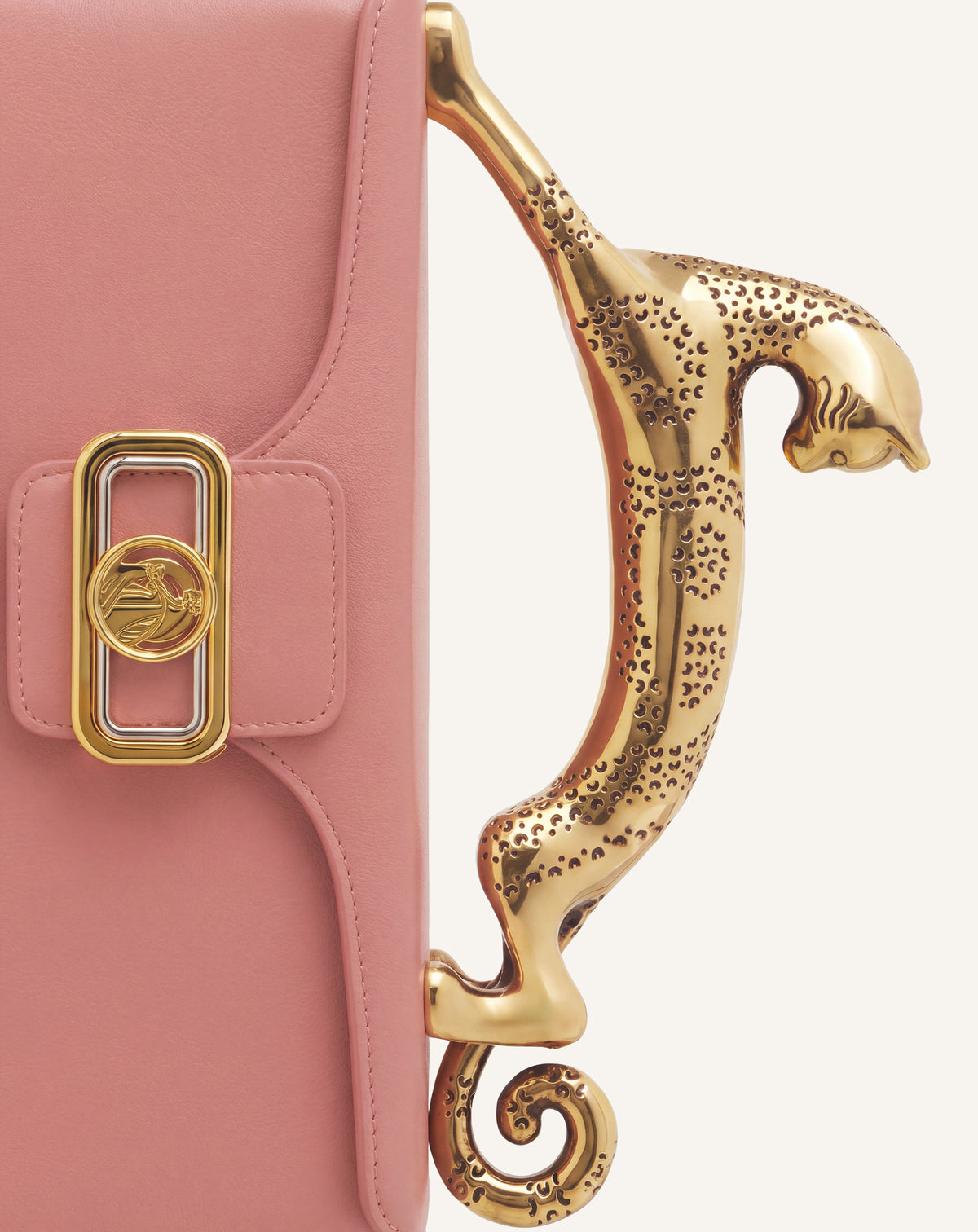 PINK PENCIL CAT BAG IN LEATHER