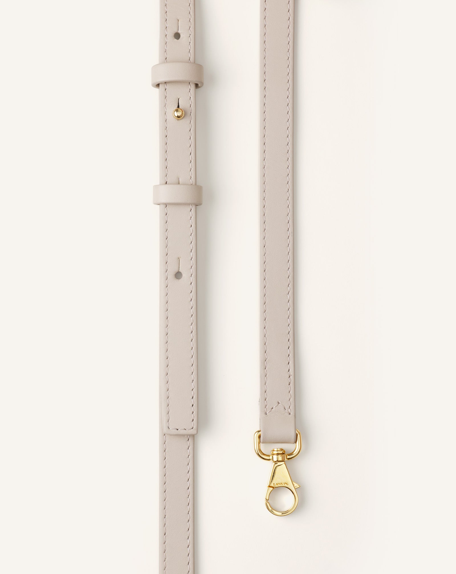 WHITE CATCH BY LANVIN BUCKET BAG IN GRAINED LEATHER