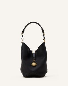 CATCH BY LANVIN BUCKET BAG IN GRAINED LEATHER