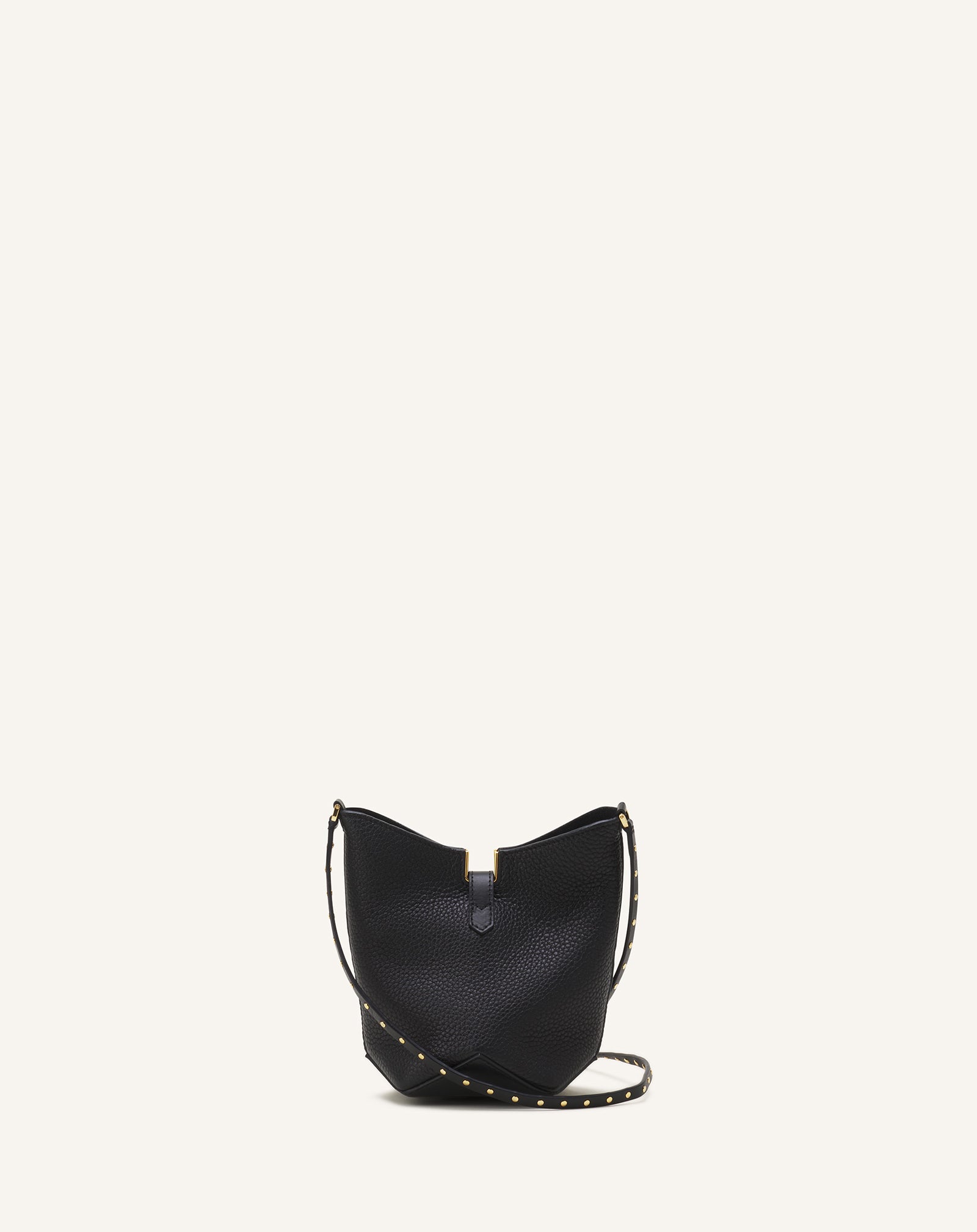 BLACK CATCH BY LANVIN NANO BUCKET BAG IN LEATHER