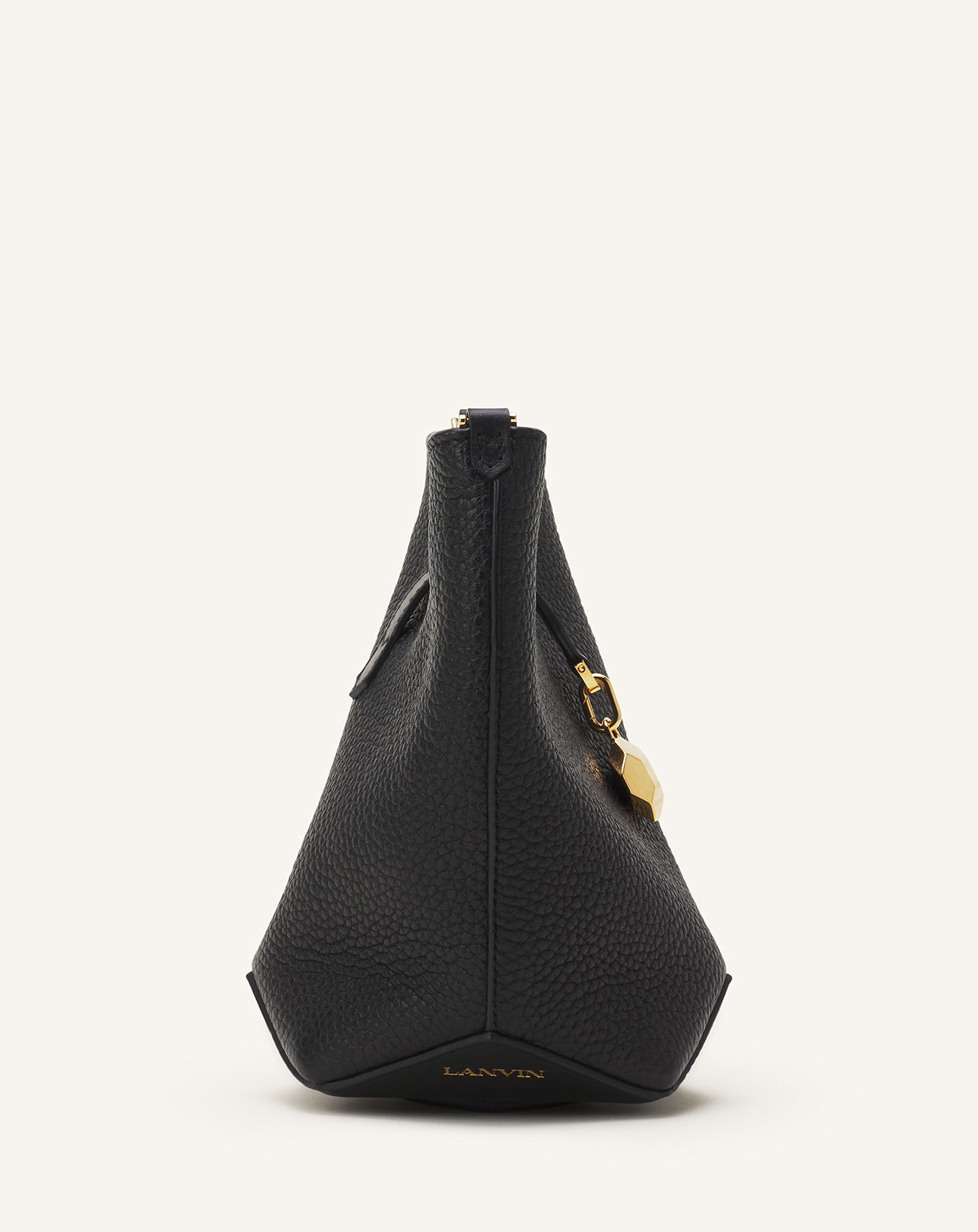 BLACK CATCH BY LANVIN NANO BUCKET BAG IN LEATHER