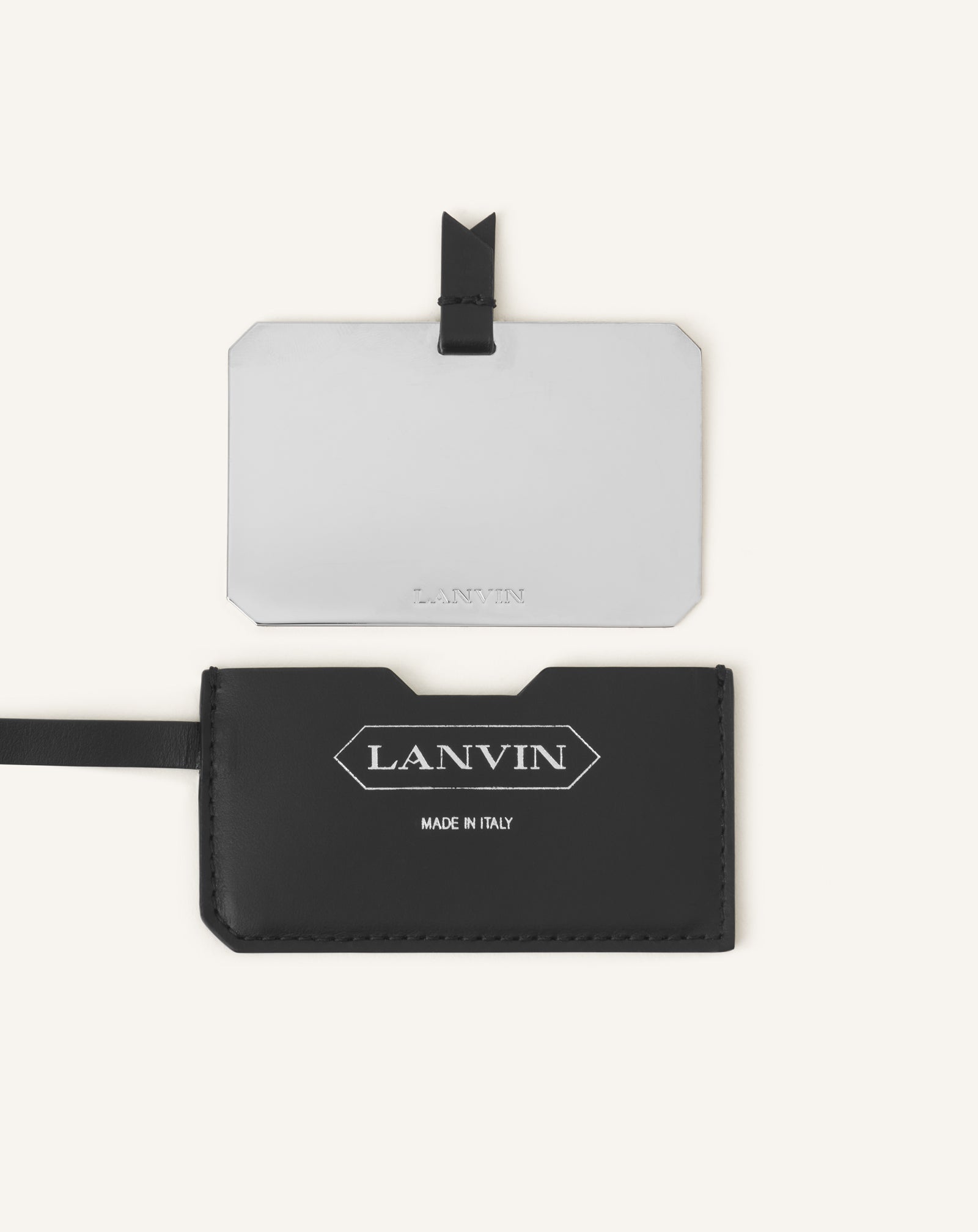 CATCH BY LANVIN EMBROIDERED LEATHER BUCKET BAG