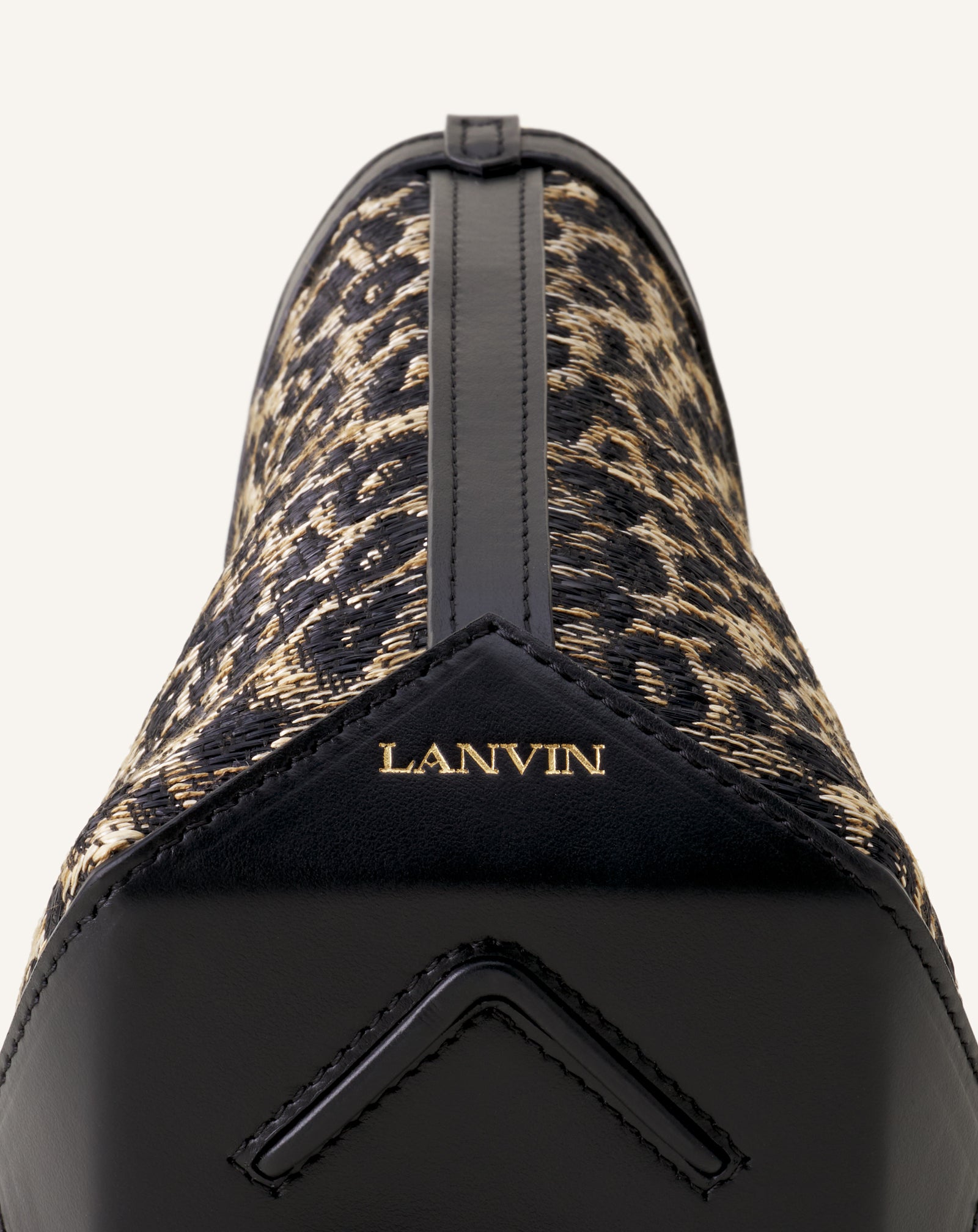 BEIGE CATCH BY LANVIN SMALL RAFFIA BUCKET BAG