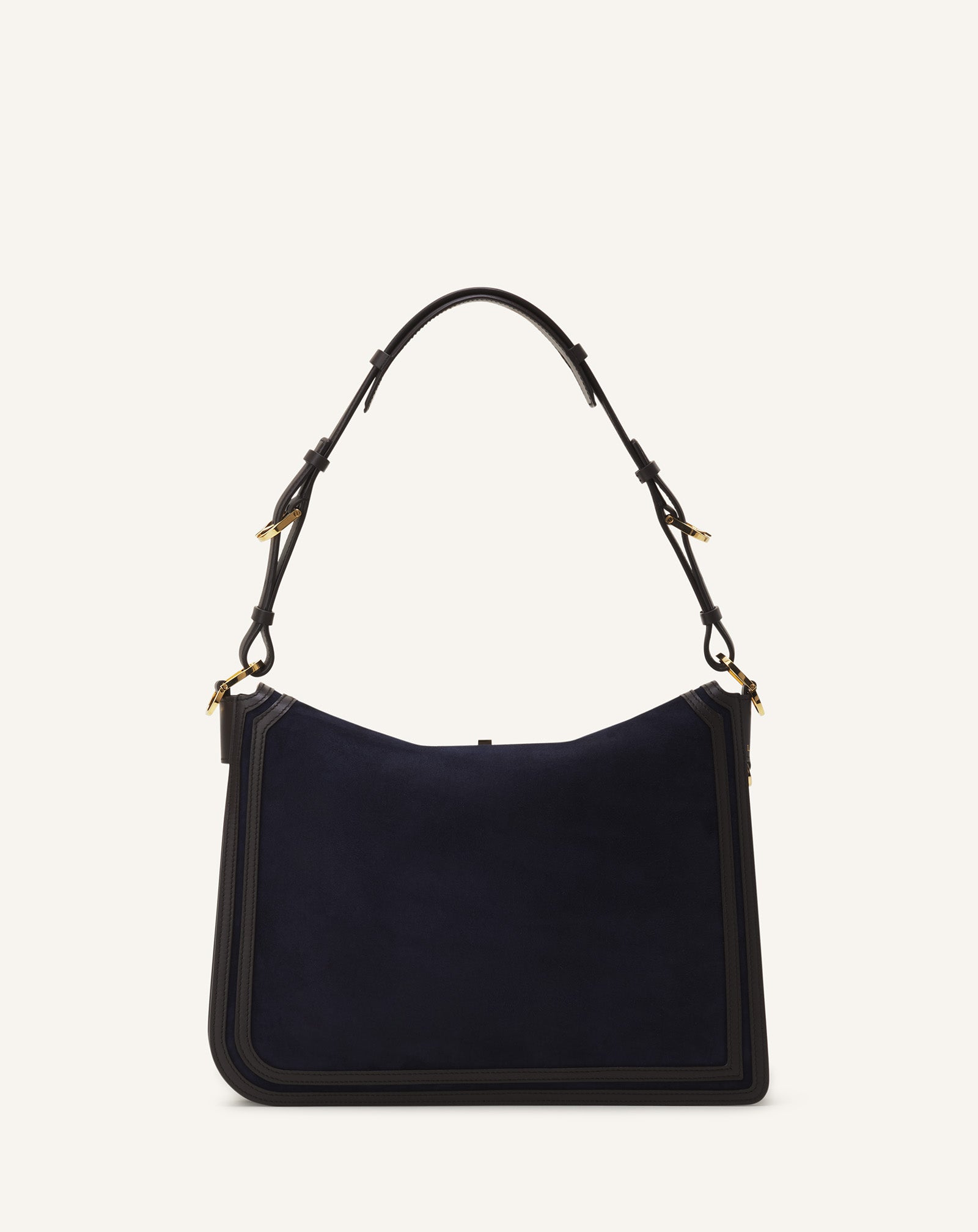 ASYMMETRICAL SUEDE COMPAGNON BAG