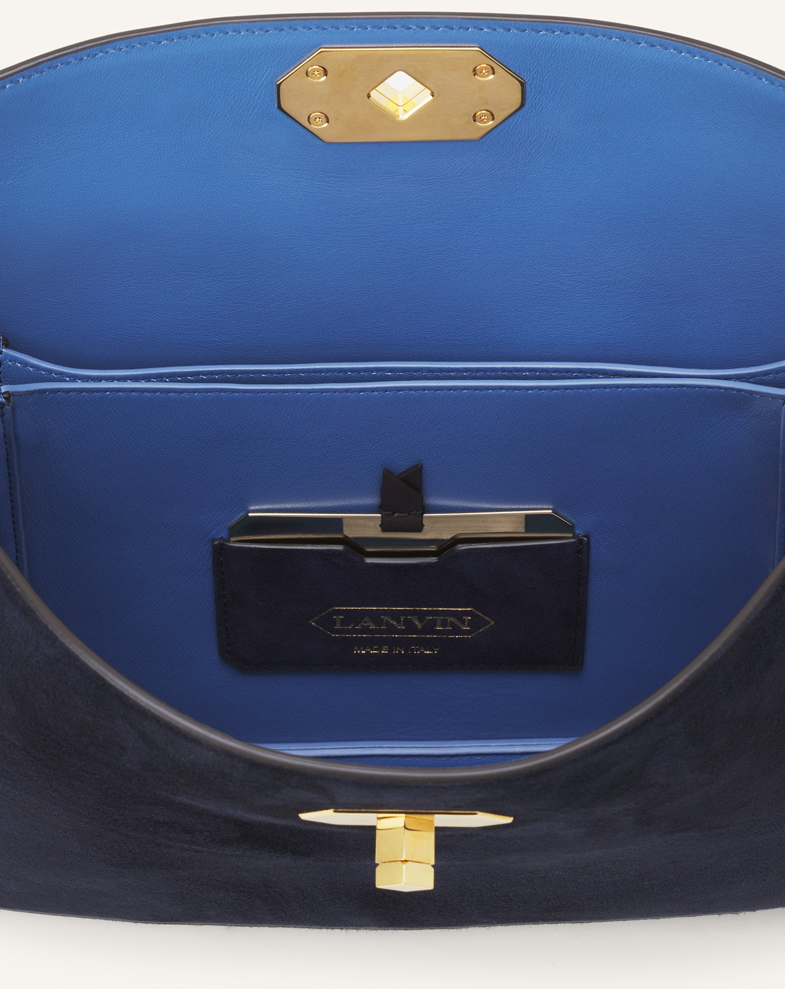 ASYMMETRICAL SUEDE COMPAGNON BAG