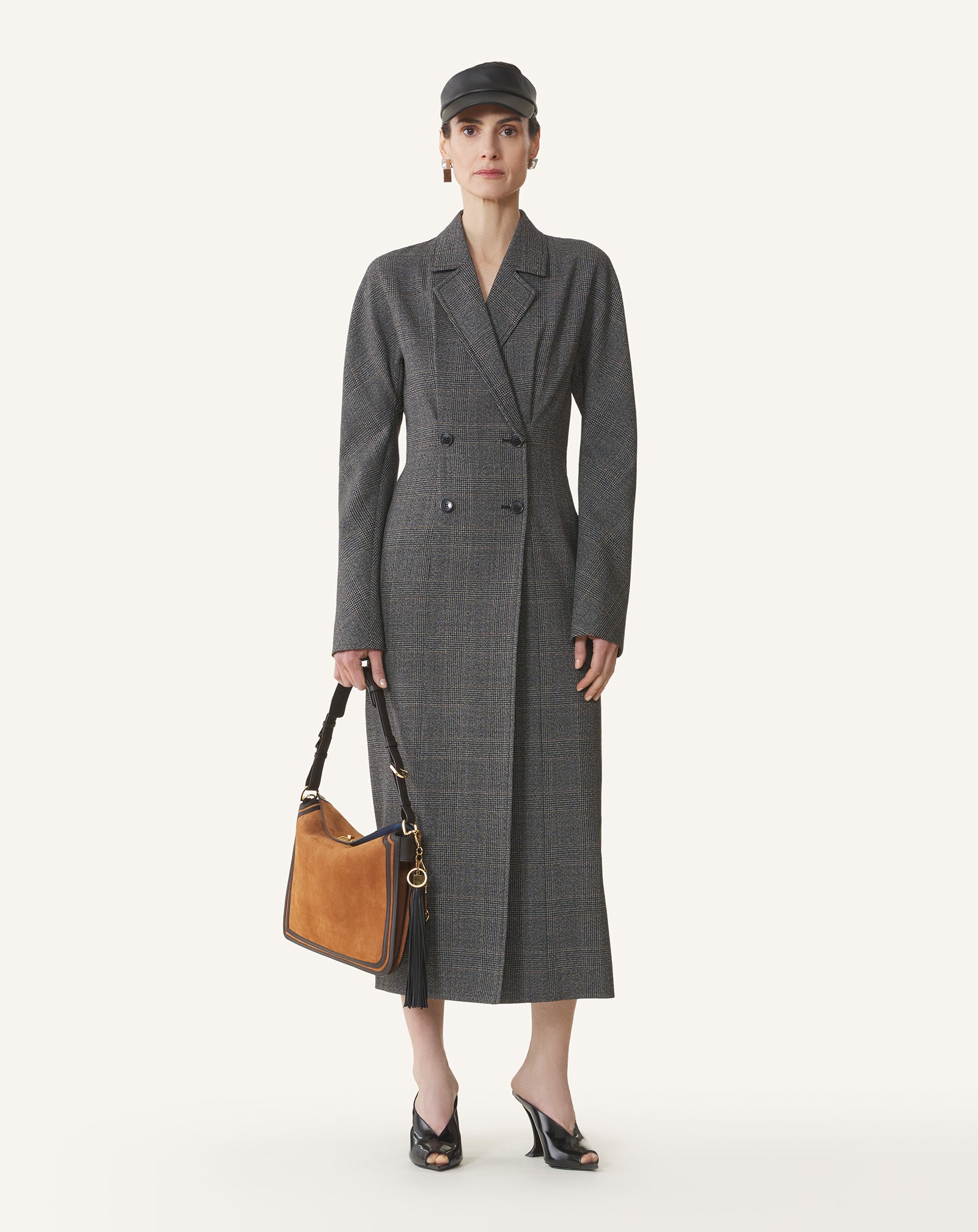 COMPAGNON ASYMMETRICAL BAG IN SUEDE
