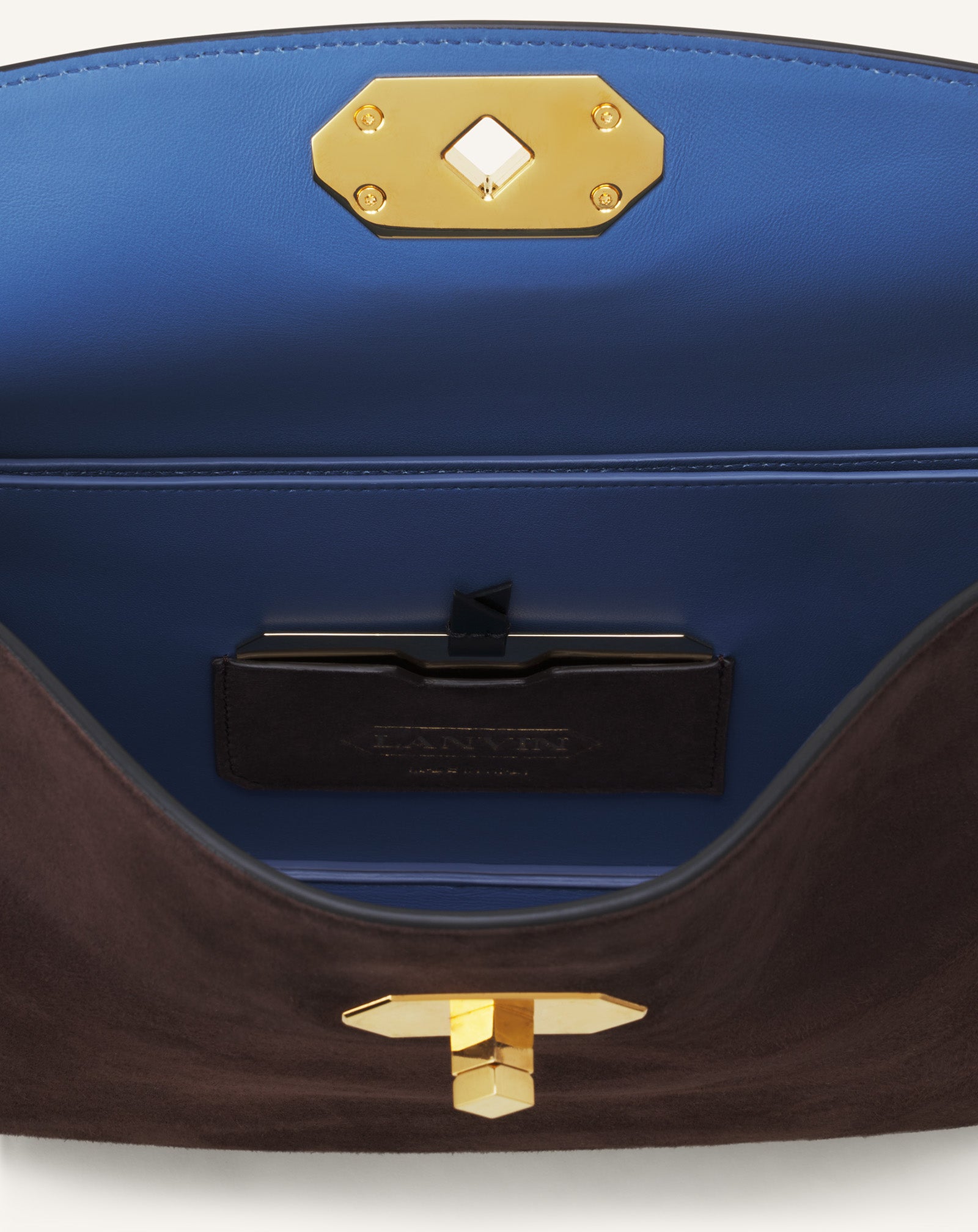 ASYMMETRICAL SUEDE COMPAGNON BAG