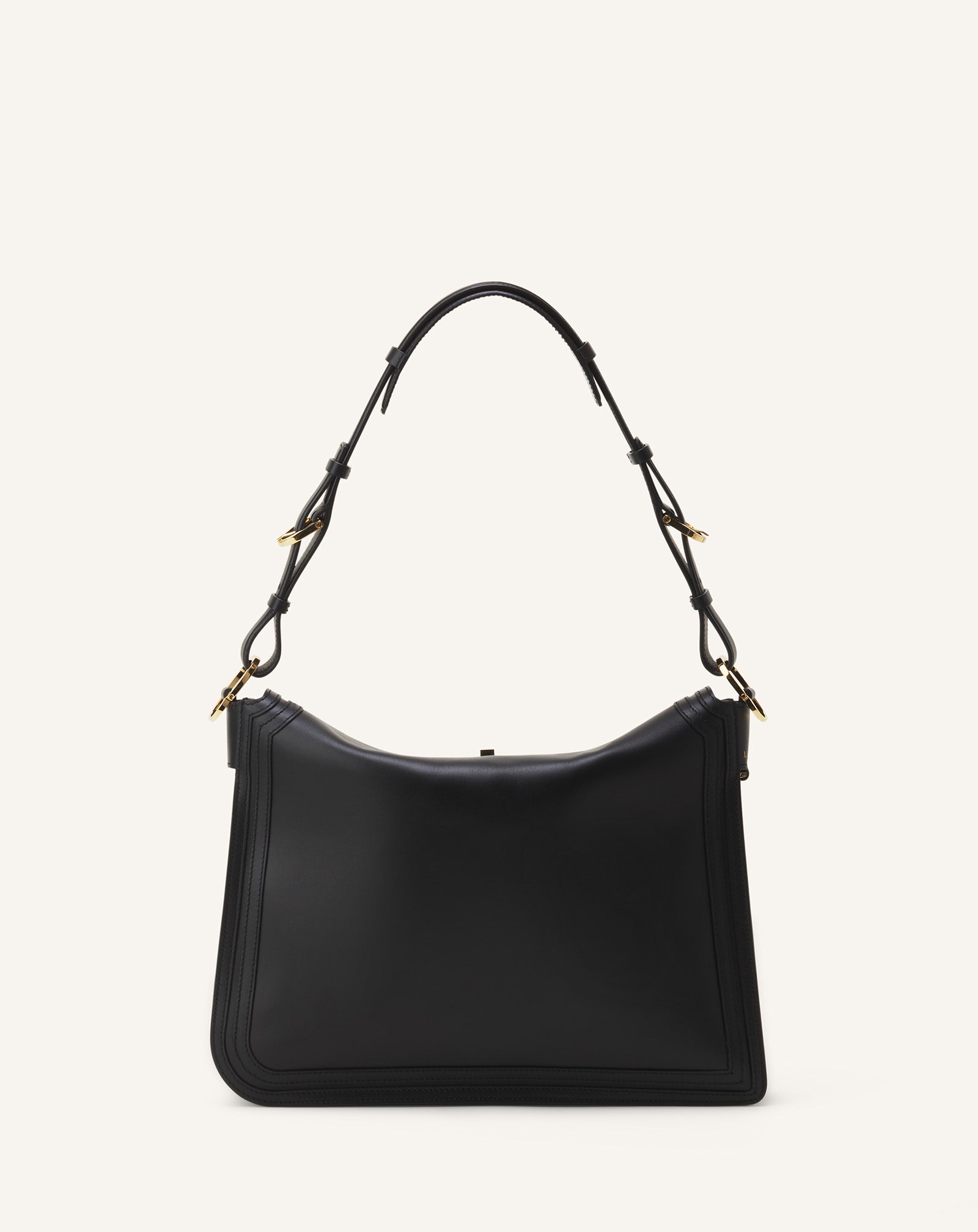 BLACK COMPAGNON BAG IN LEATHER