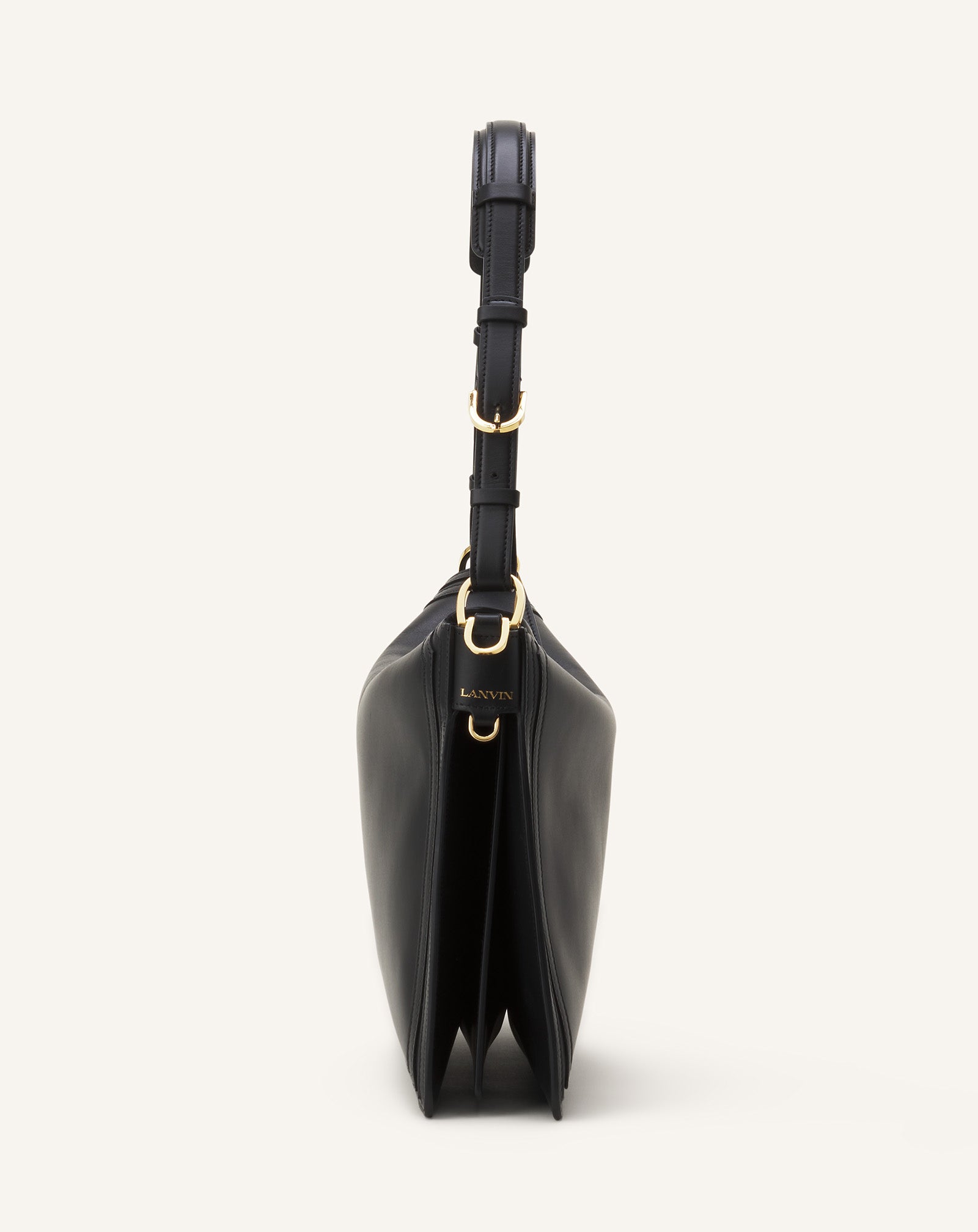 BLACK COMPAGNON BAG IN LEATHER
